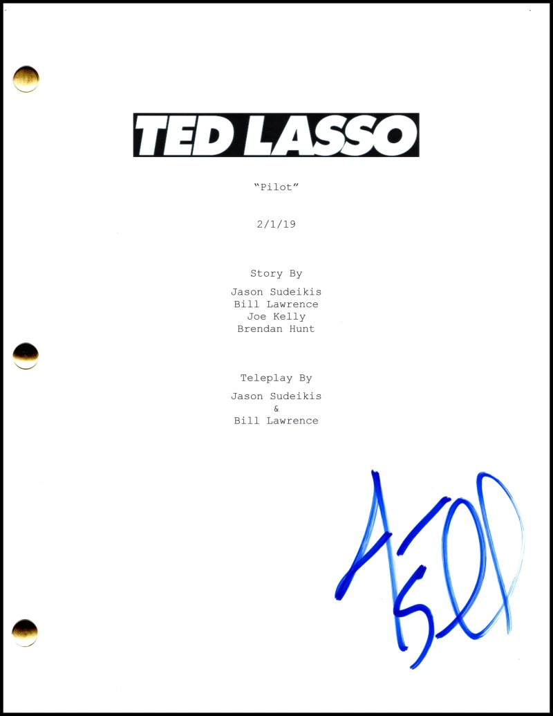 Jason Sudeikis Signed Autograph Ted Lasso Full Pilot Script Screenplay