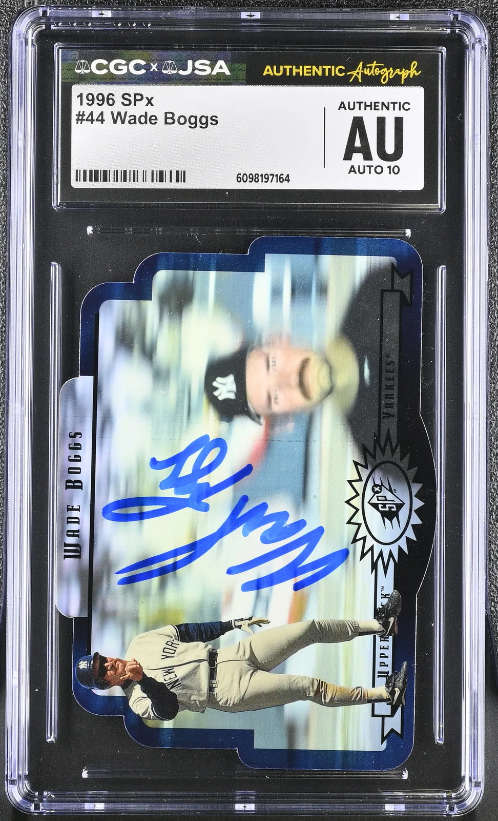 Wade Boggs 1996 SPX #44 Signed Card CGC Authentic JSA Auto 10 Autographed