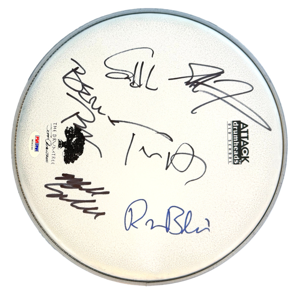 Tom Petty and the Heartbreakers Full Band Signed Autograph Drumhead w/ PSA COA