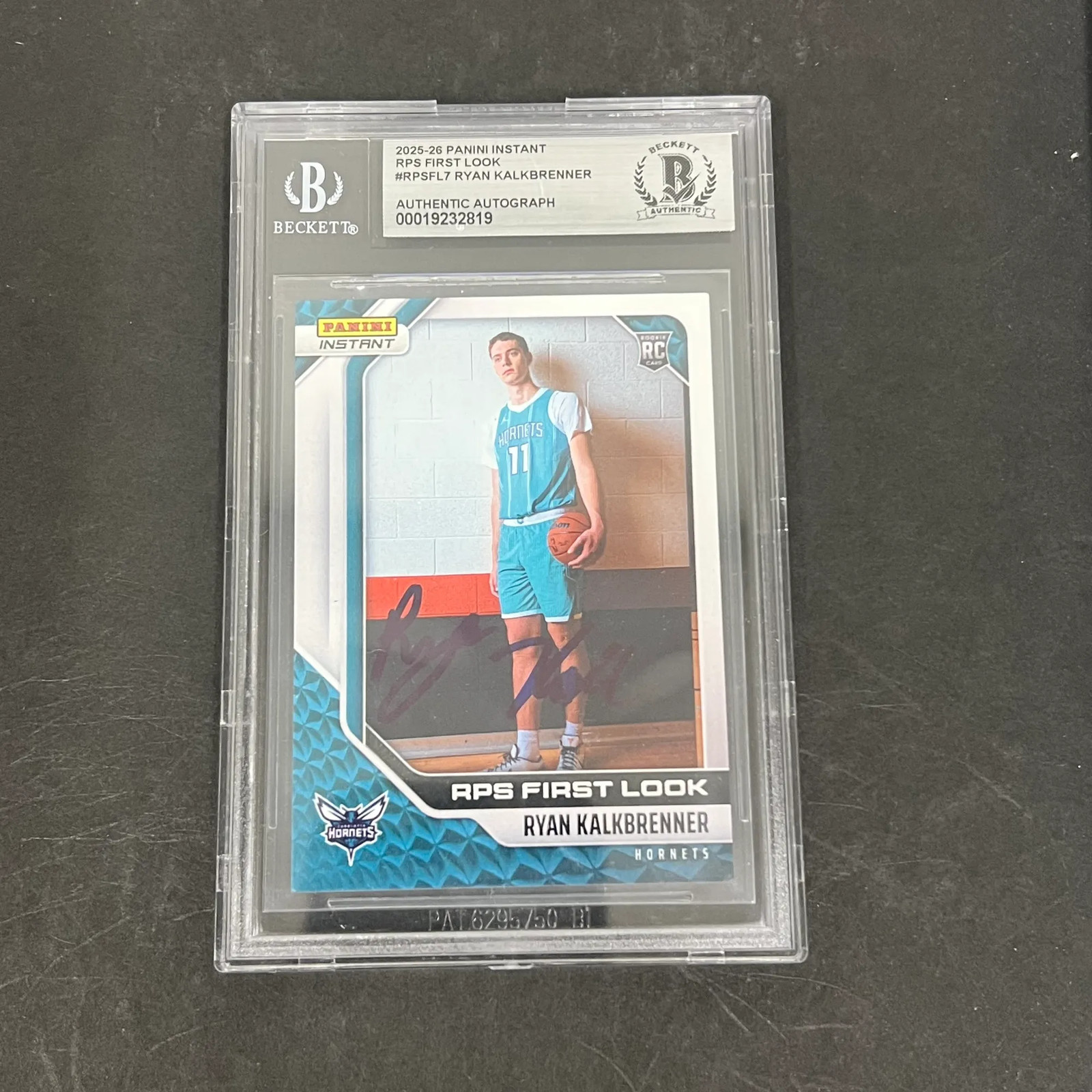 Ryan Kalkbrenner 2025-26 Panini Instant Basketball #RPSFL-7 Signed Card BAS Auto