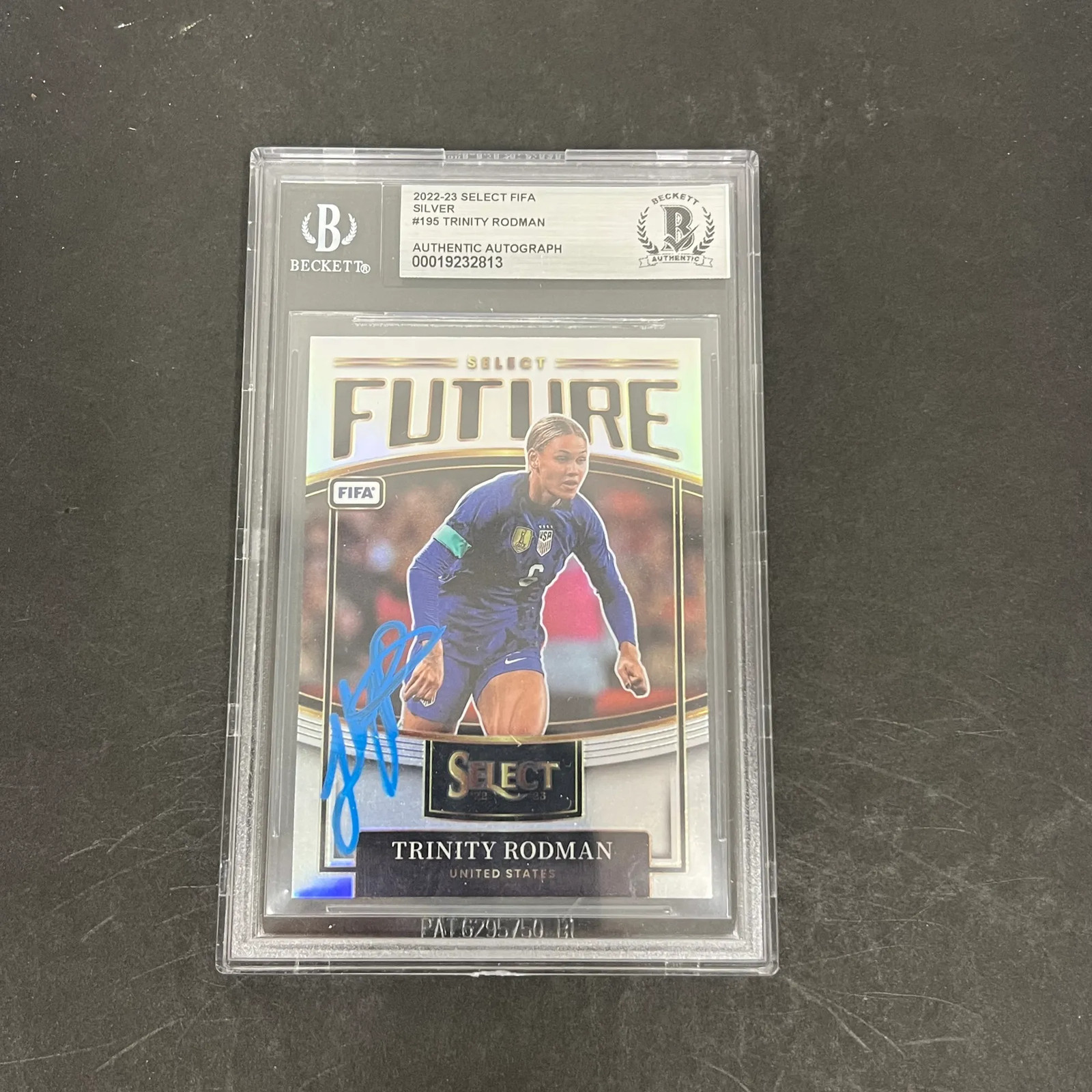 Trinity Rodman 2022-23 Panini Select Future FIFA#19 Signed Card BAS Autographed