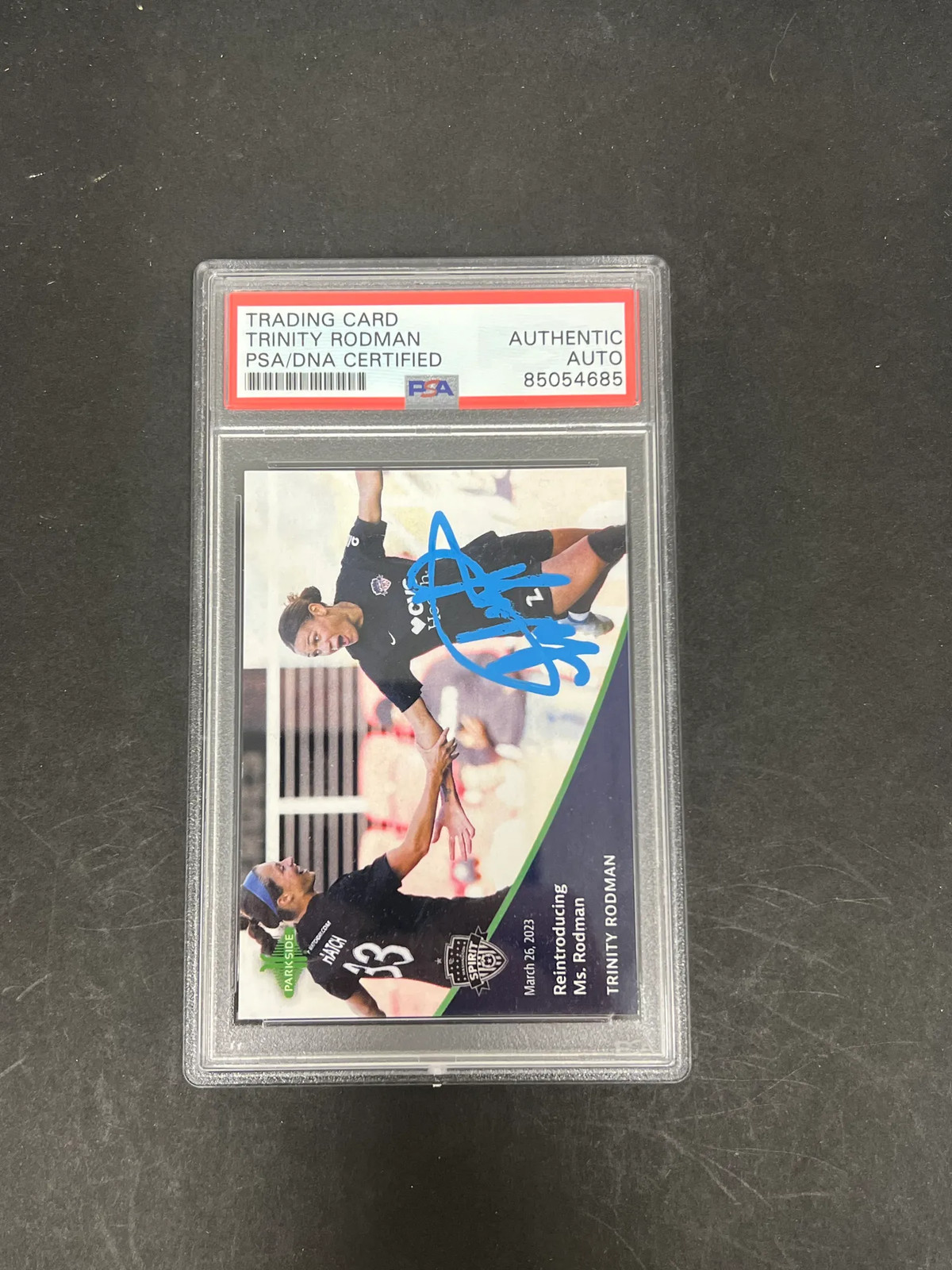 Trinity Rodman 2023 Parkside #3 Signed Card PSA Autographed