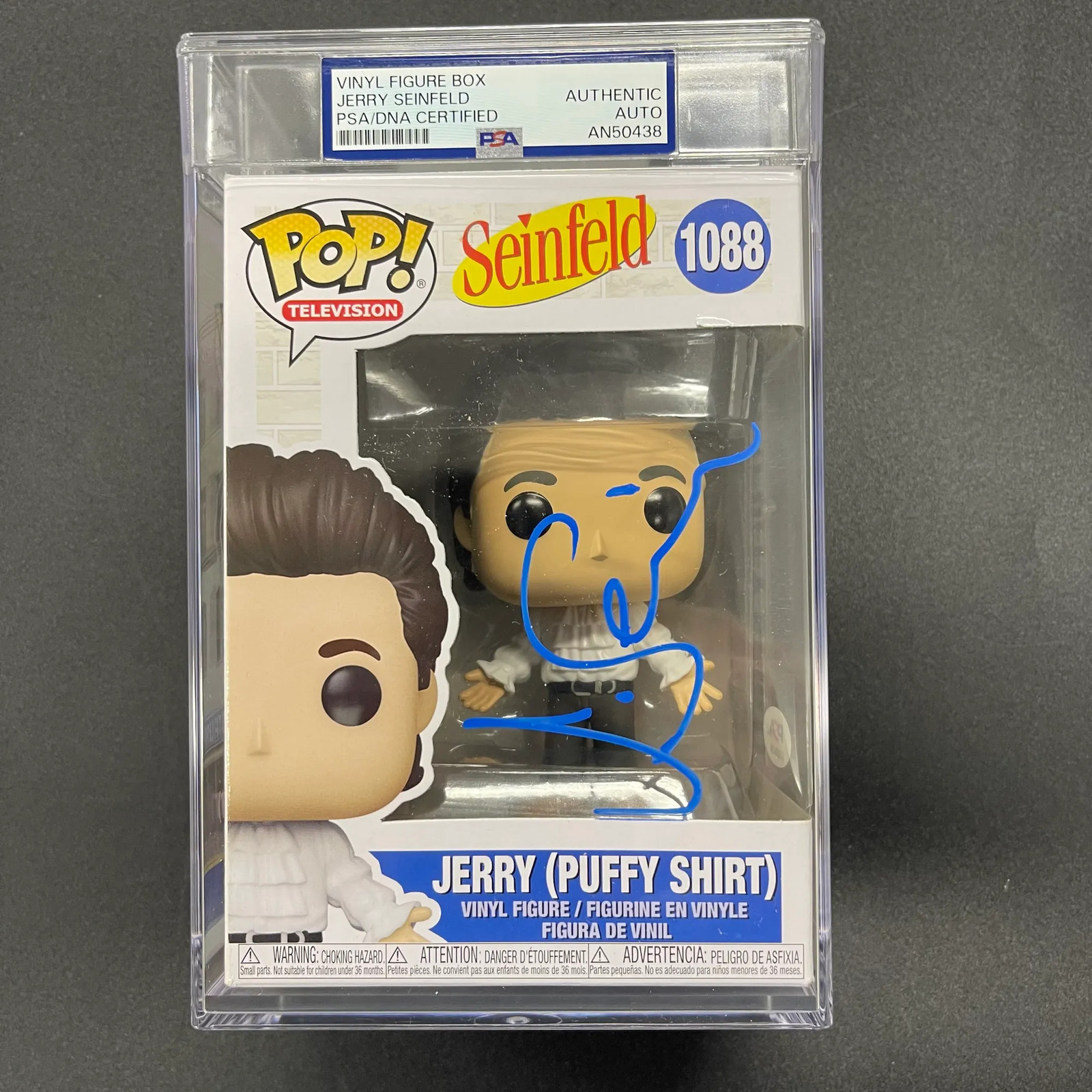 Jerry Seinfeld signed Funko Pop #1088 PSA Encapsulated Autographed