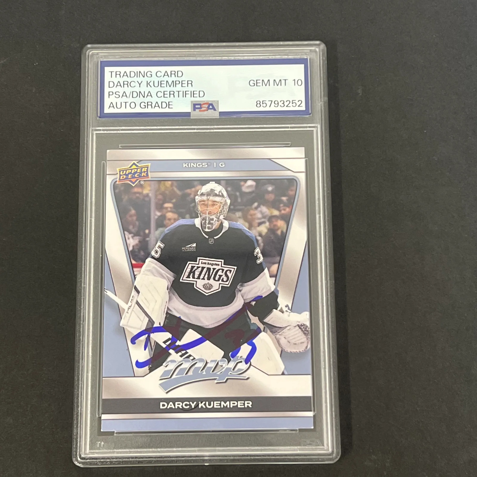 Darcy Kuemper 2025-26 Upper Deck MVP Hockey#164 Signed Card PSA Auto 10