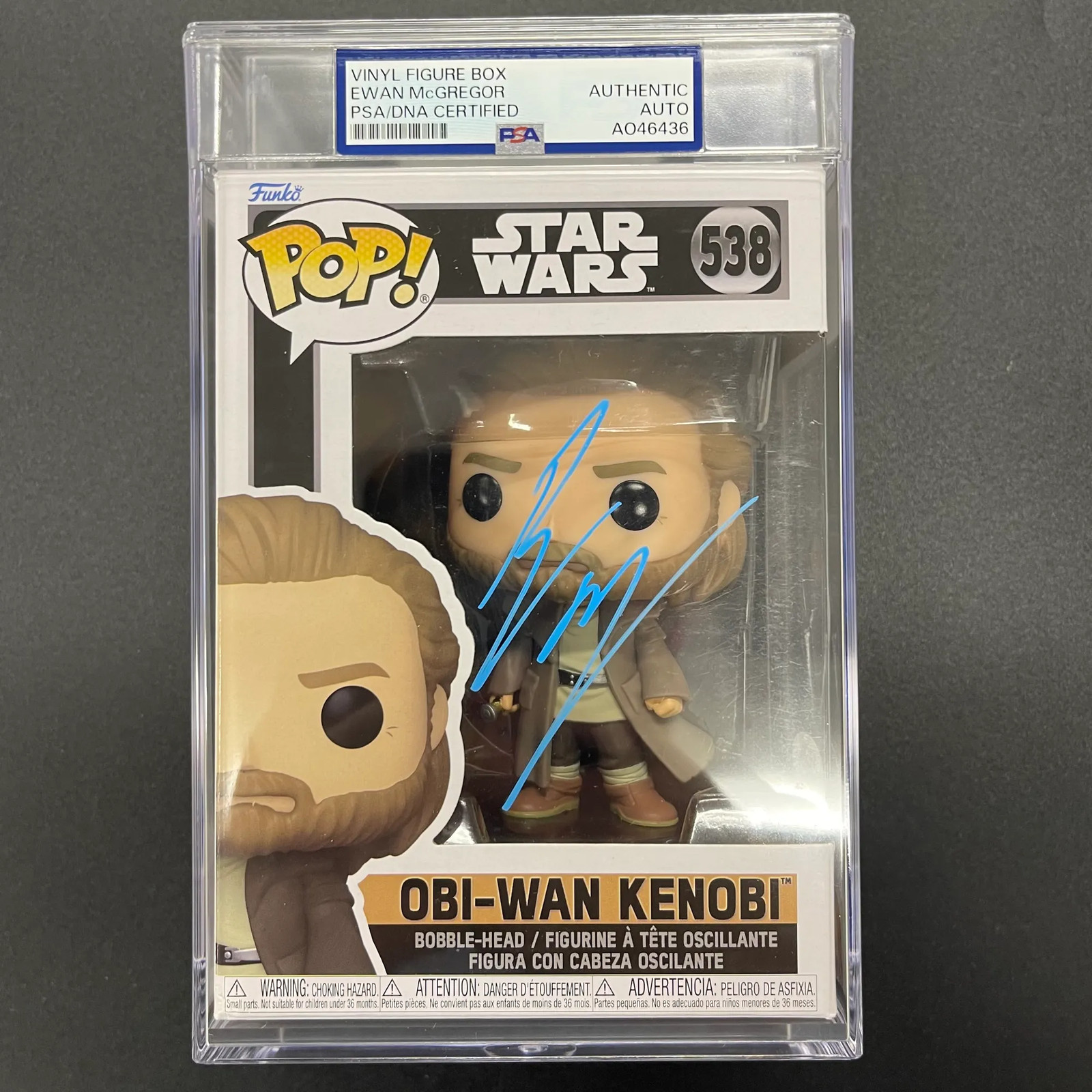Ewan McGregor signed Funko Pop #538 PSA Encapsulated Autographed