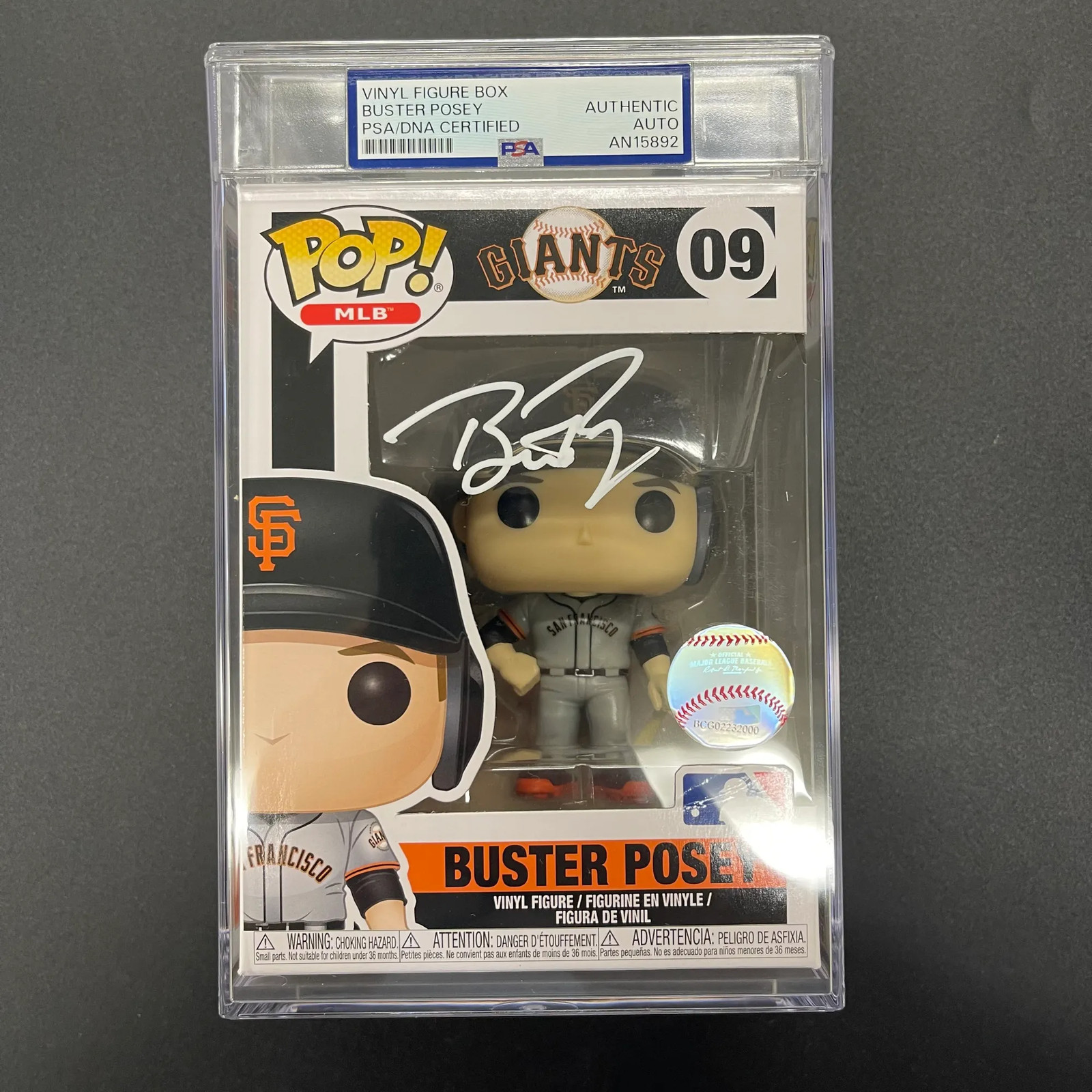 Buster Posey signed Funko Pop PSA Encapsulated Autographed