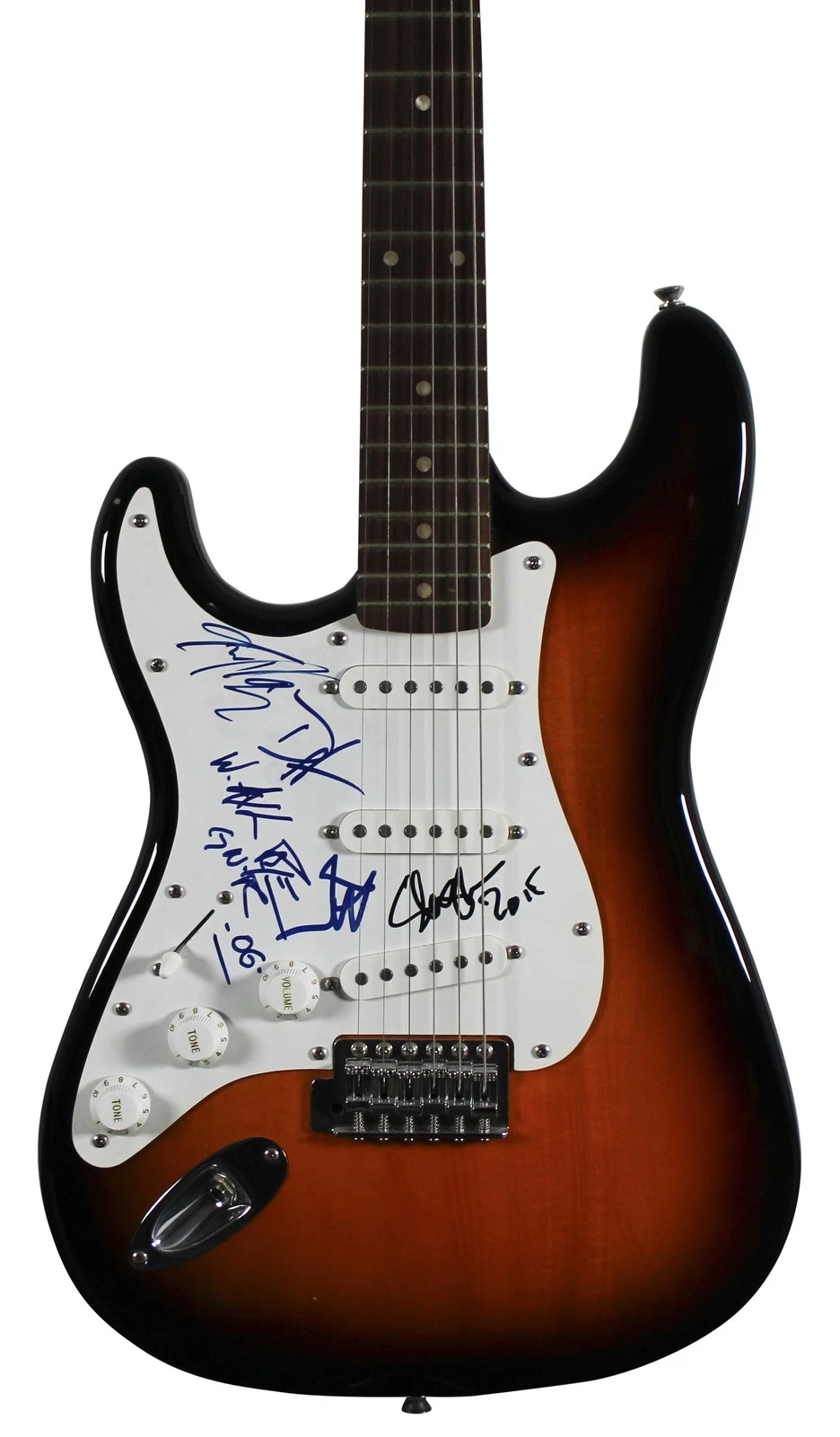 GNR (5) Rose, Slash, Stradlin, Adler & McKagan Signed Fender Squier Guitar JSA