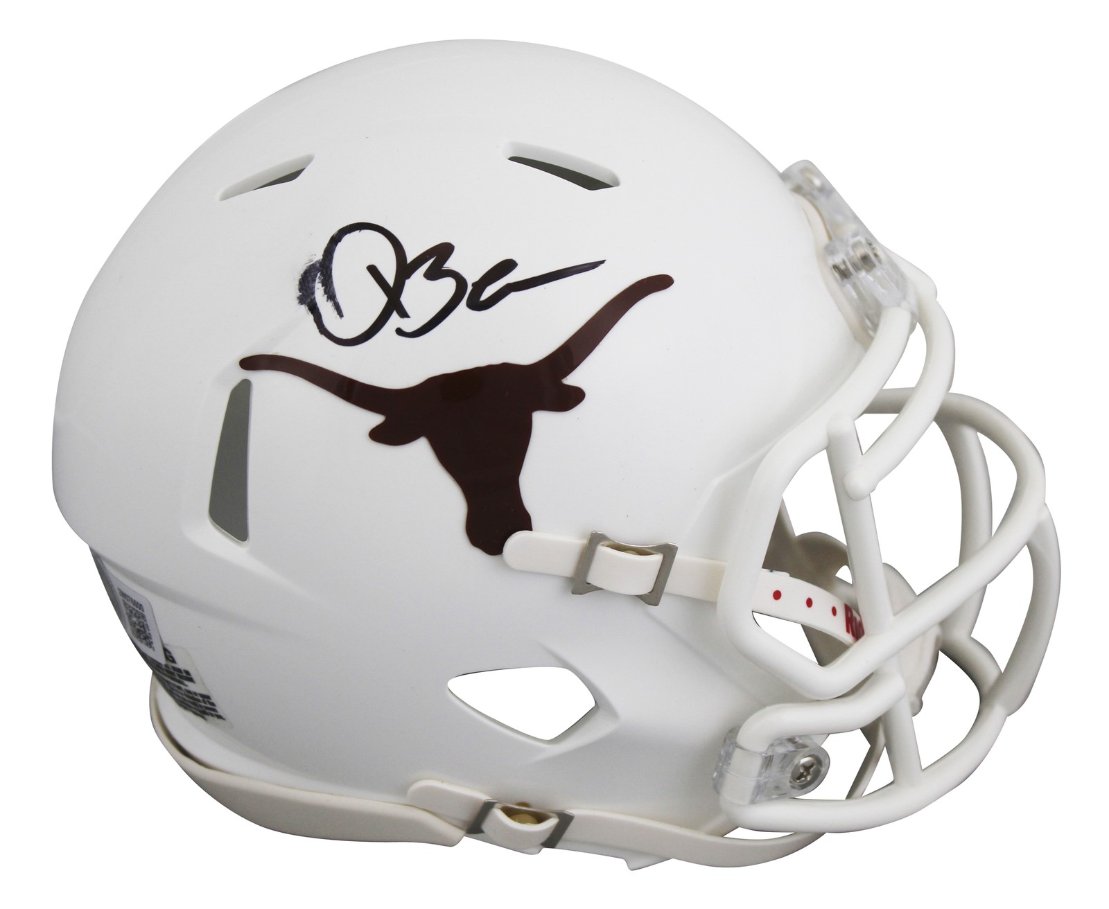 Texas Quinn Ewers Authentic Signed Speed Mini Helmet BAS Witnessed #2W076500