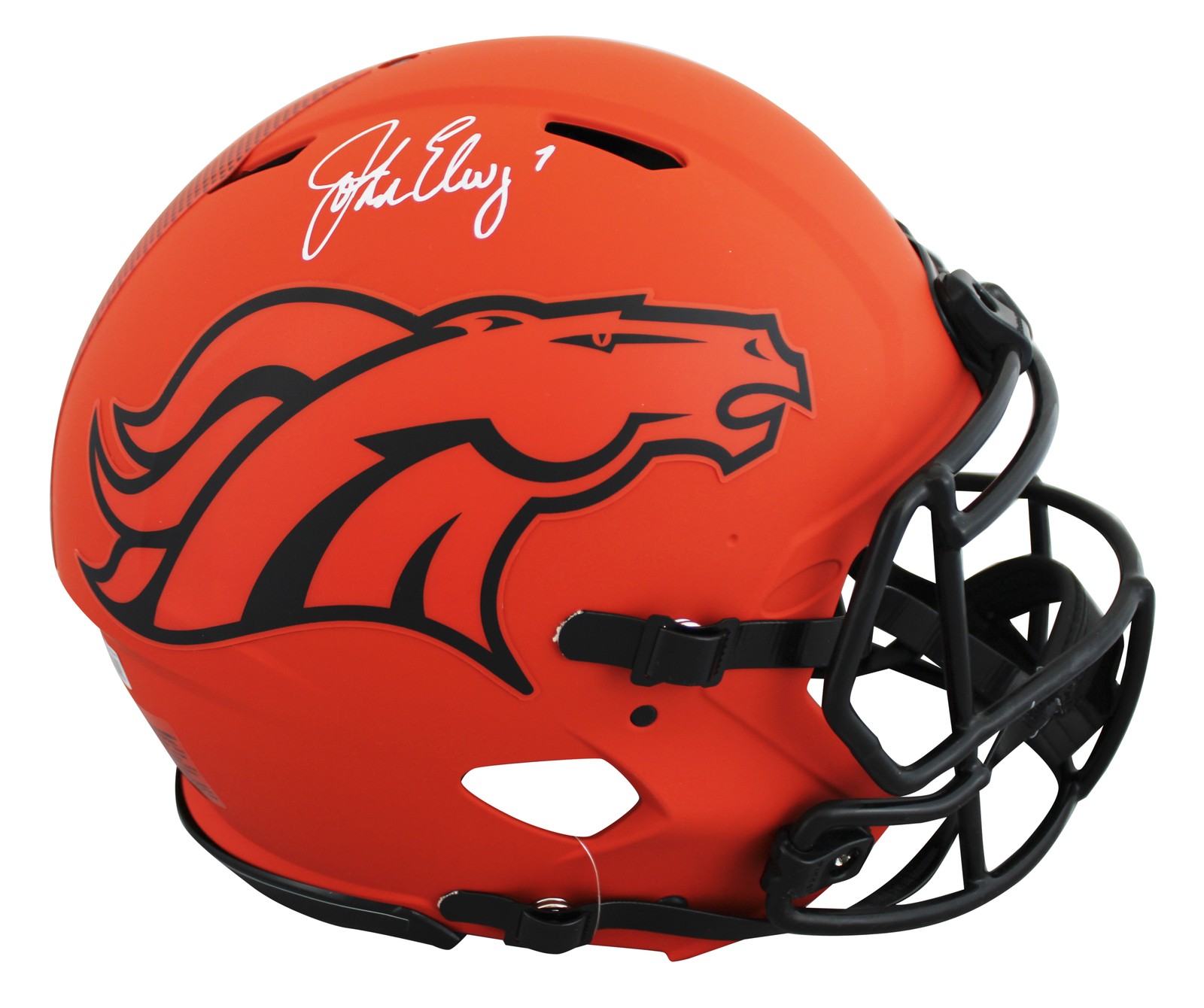 Broncos John Elway Signed Rave Full Size Speed Proline Helmet BAS Witnessed