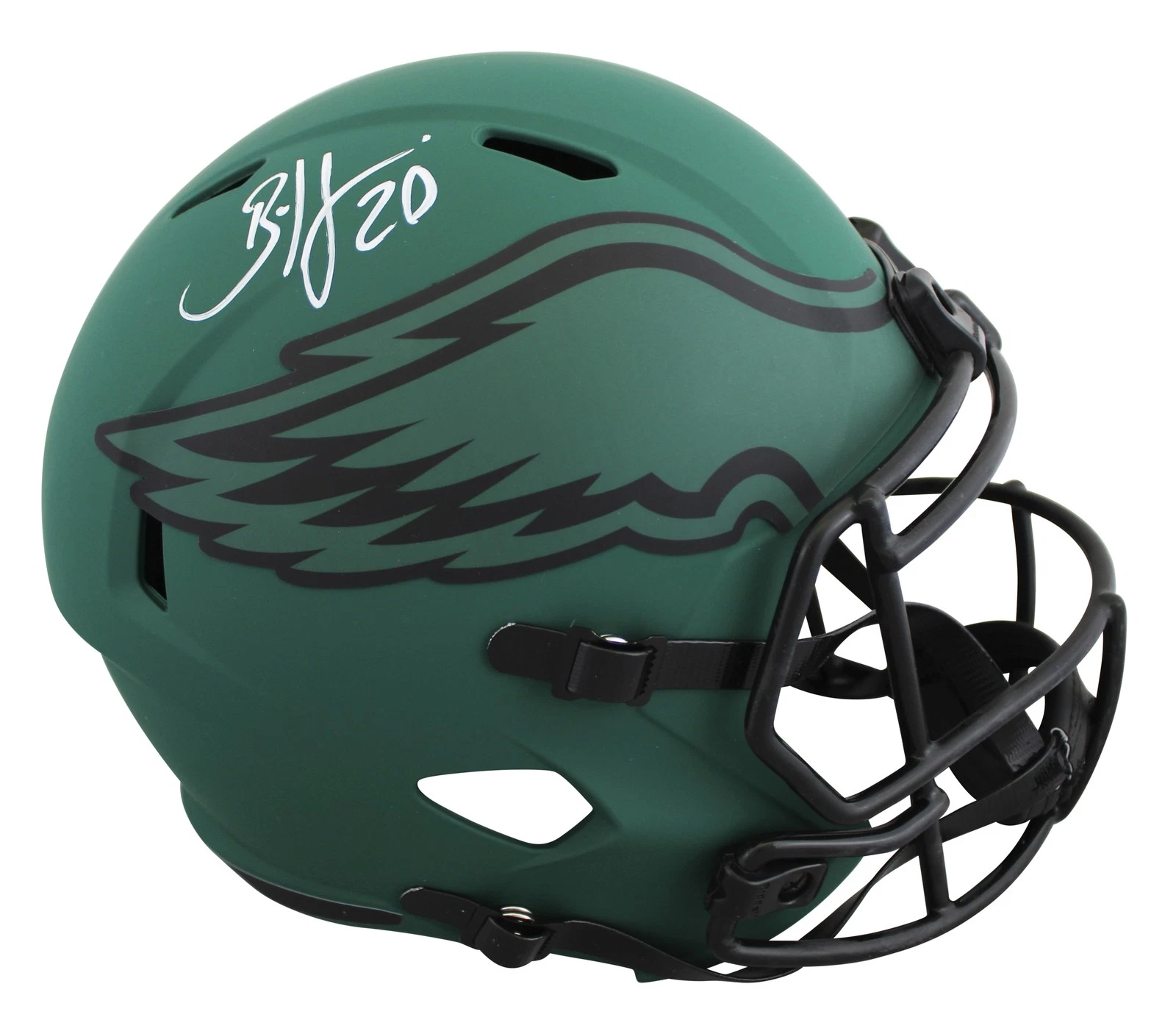 Eagles Brian Dawkins Signed Rave Full Size Speed Rep Helmet BAS Witnessed