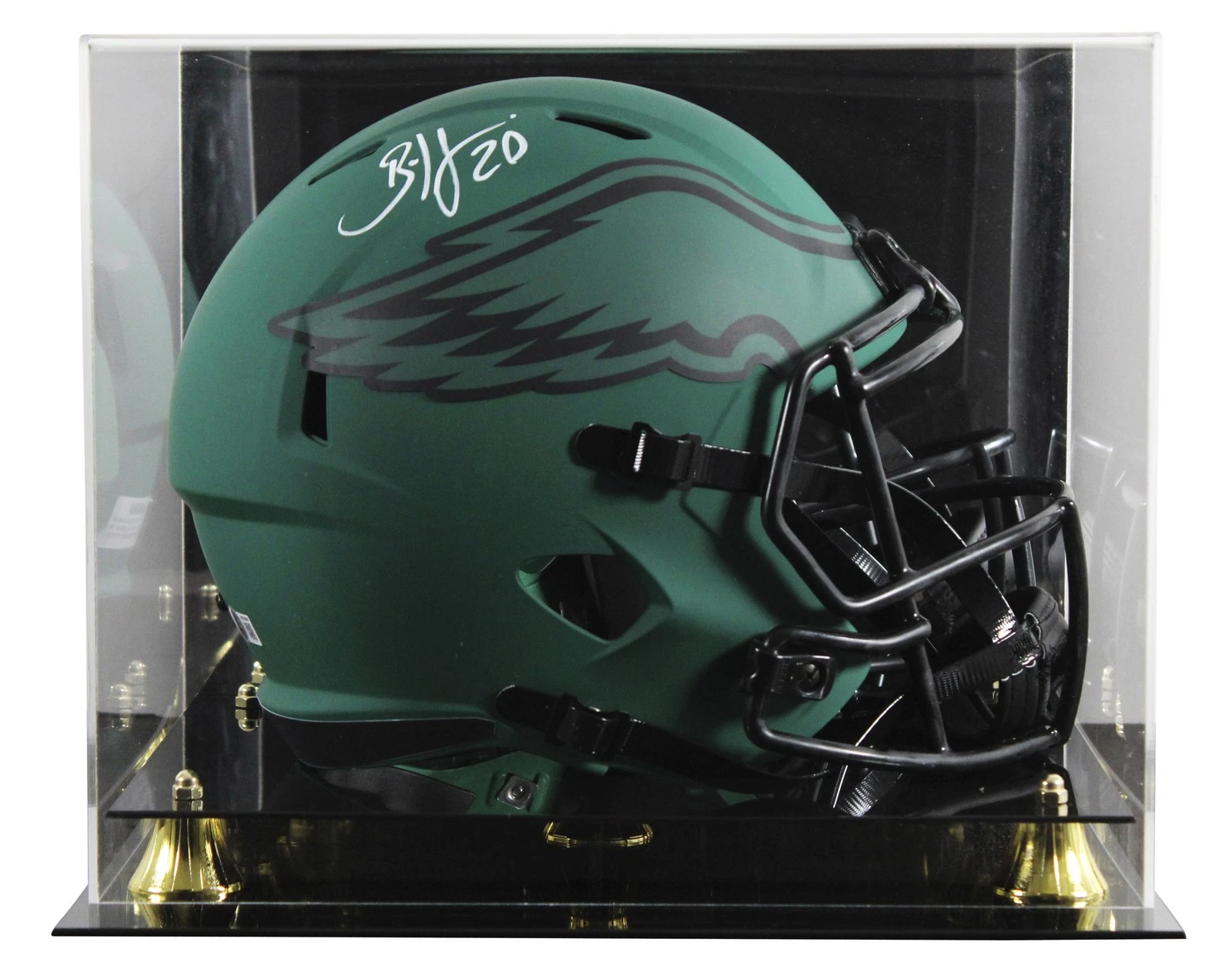 Eagles Brian Dawkins Signed Rave Full Size Speed Rep Helmet W/ Case BAS Witness