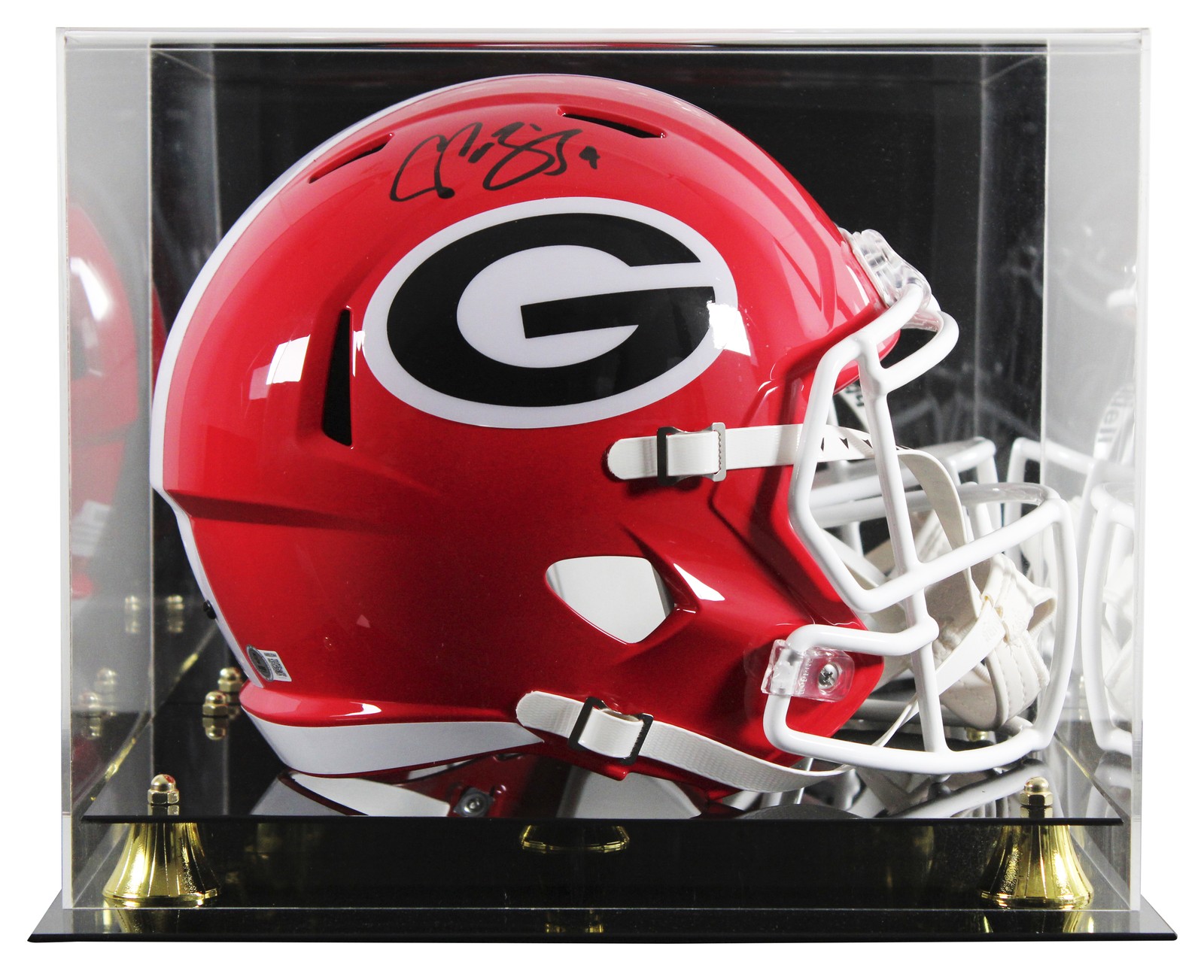 Georgia Champ Bailey Signed Full Size Speed Rep Helmet W/ Case BAS Witnessed