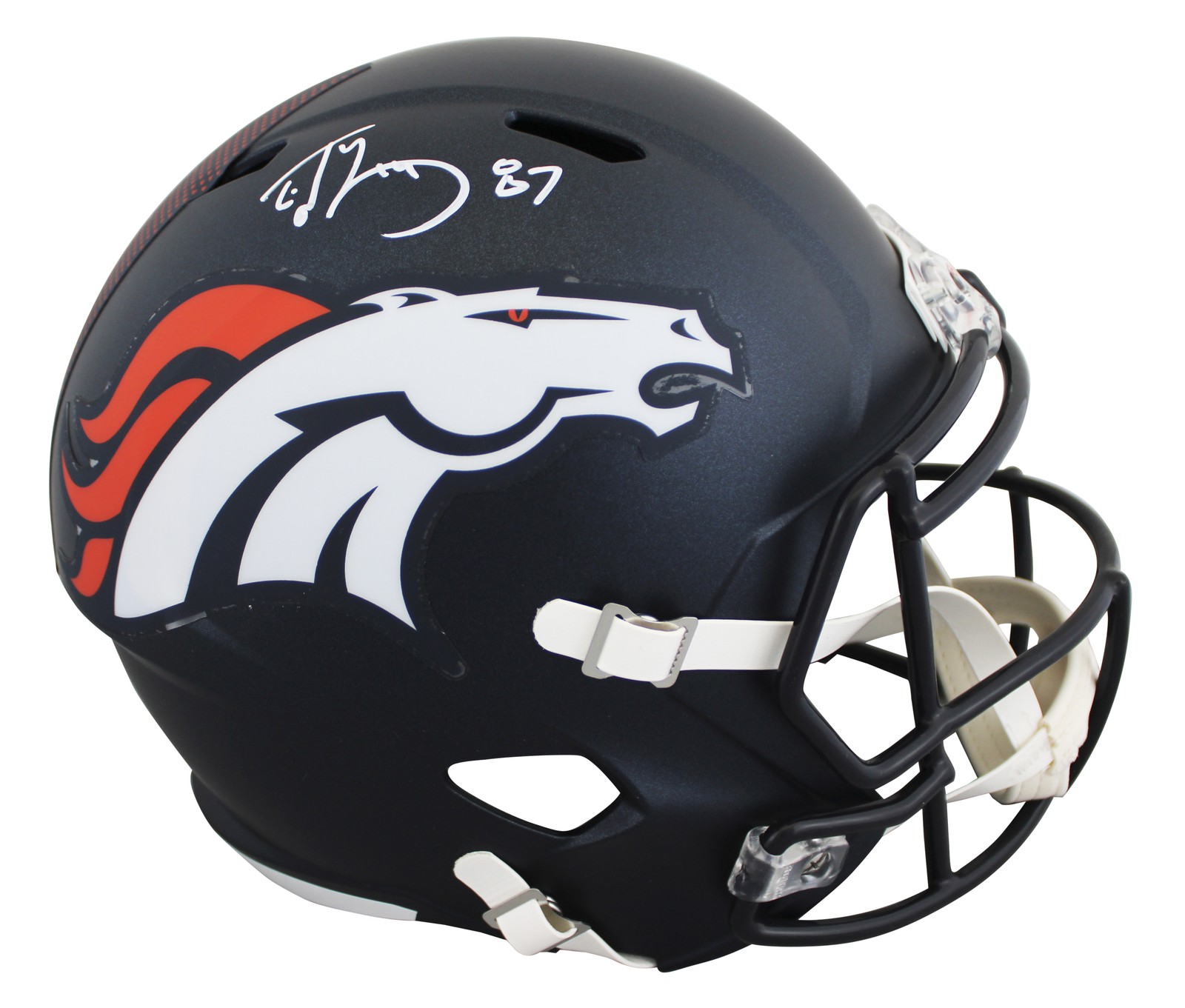 Broncos Ed McCaffrey Authentic Signed Full Size Speed Rep Helmet BAS Witnessed 2