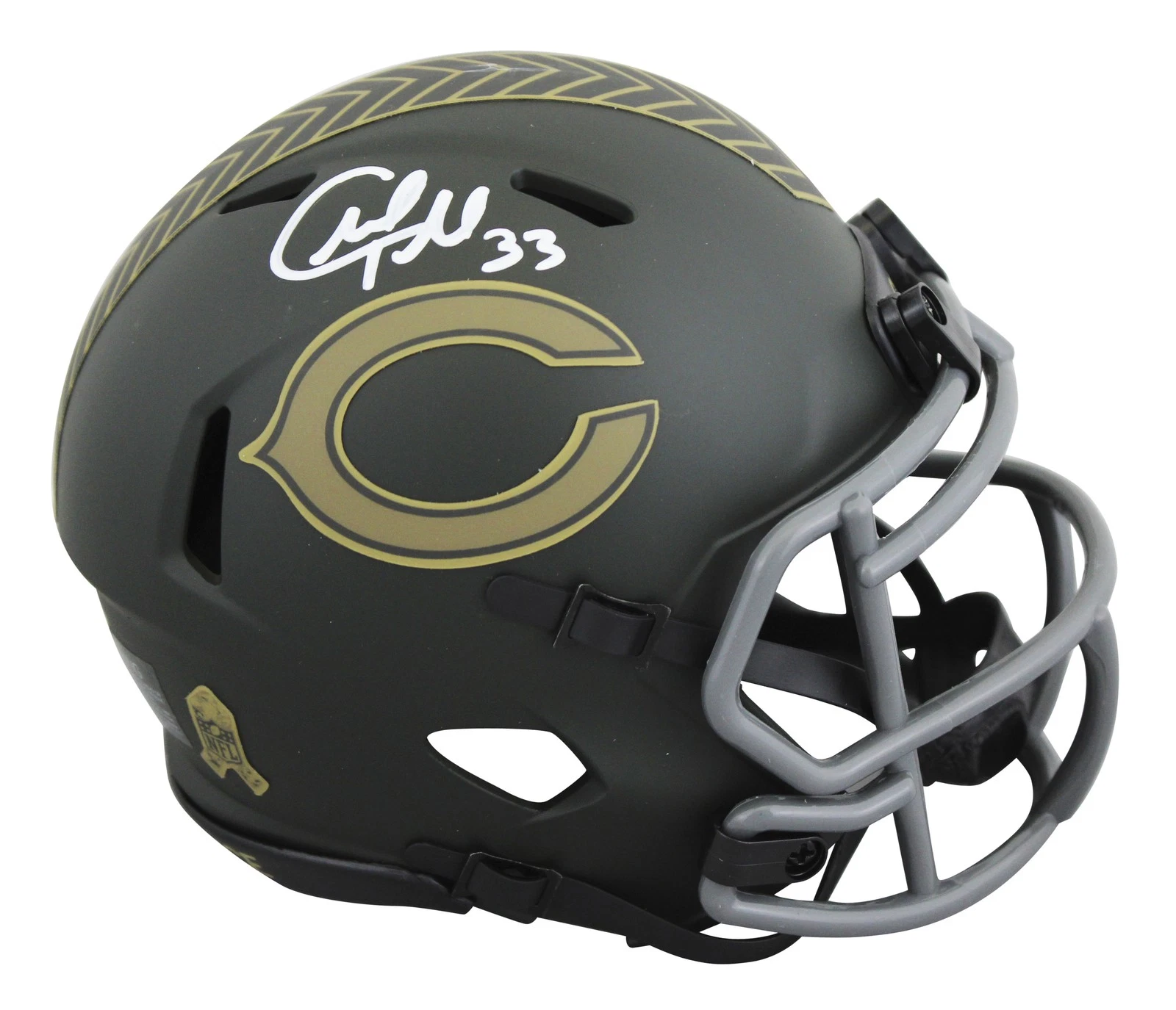 Bears Charles Tillman Signed Salute to Service IV Speed Mini Helmet JSA Witness