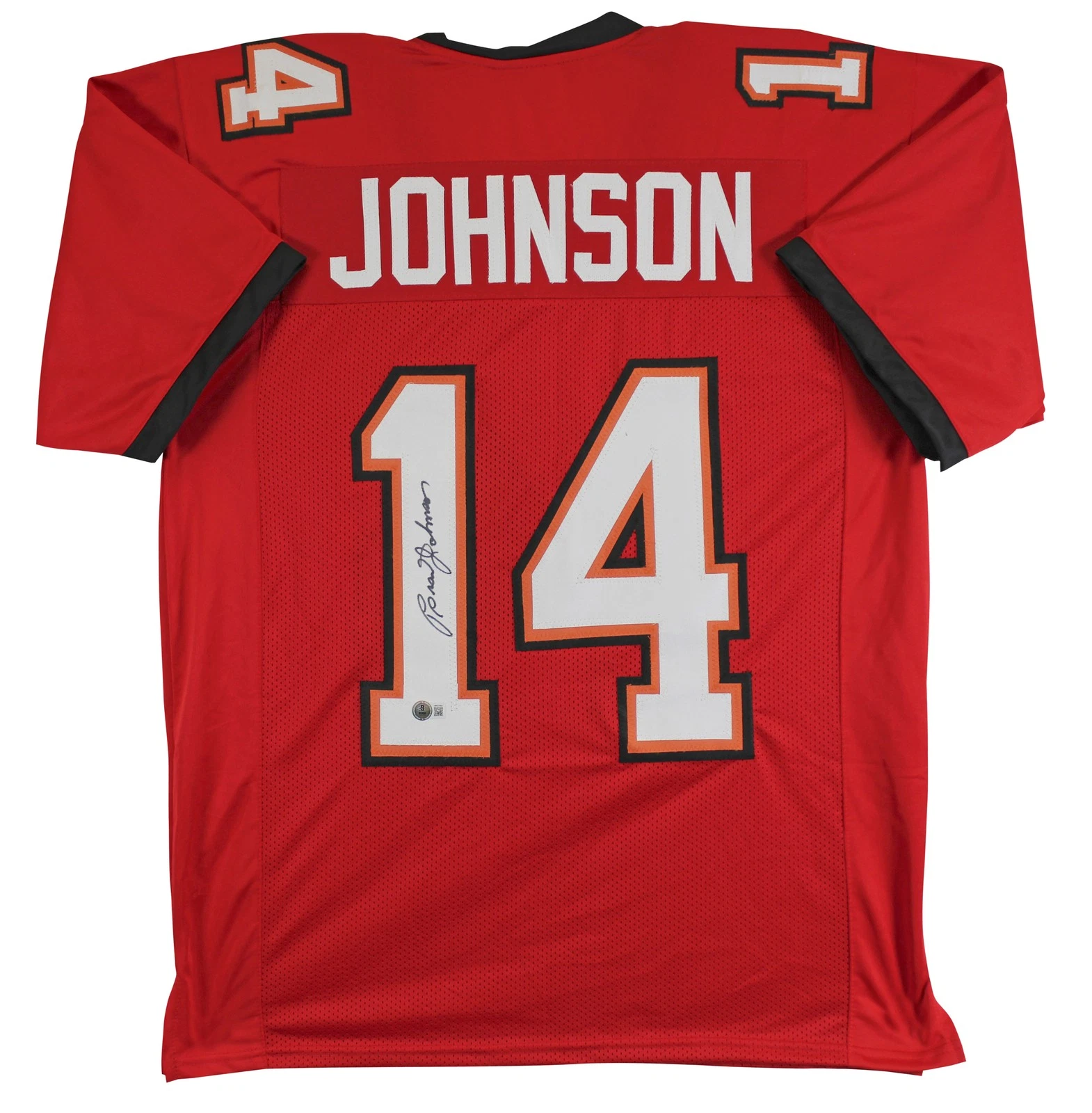 Brad Johnson Authentic Signed Red Pro Style Jersey Autographed BAS Witnessed