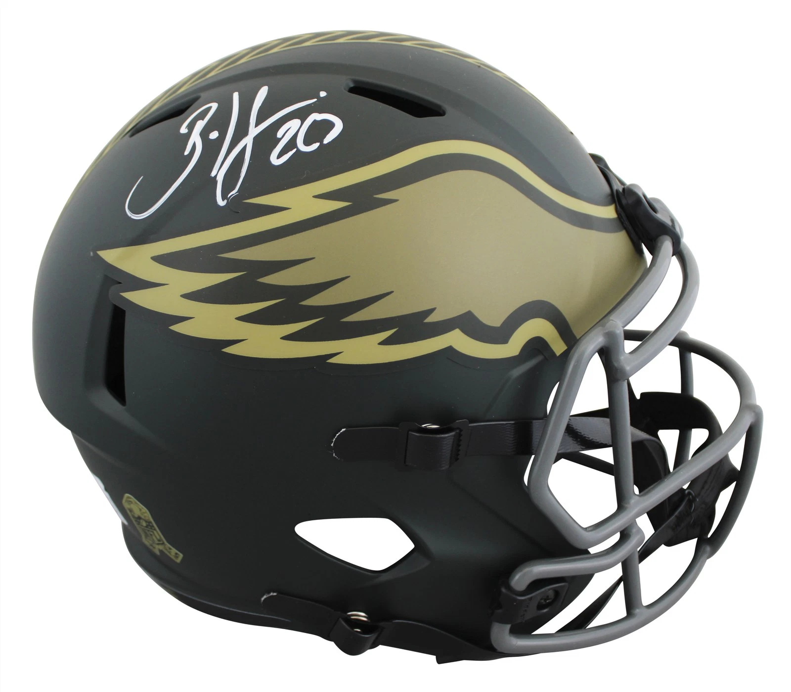 Eagles Brian Dawkins Signed STS IV Full Size Speed Rep Helmet BAS Witnessed