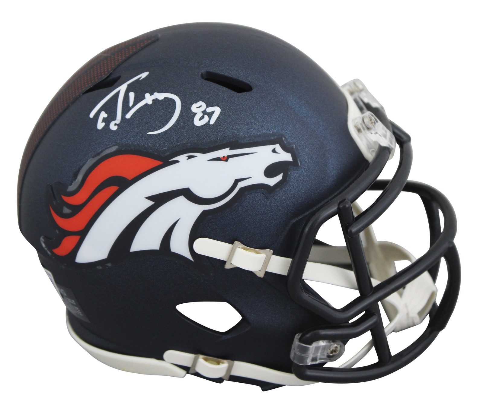 Broncos Ed McCaffrey Authentic Signed Speed Mini Helmet BAS Witnessed 2