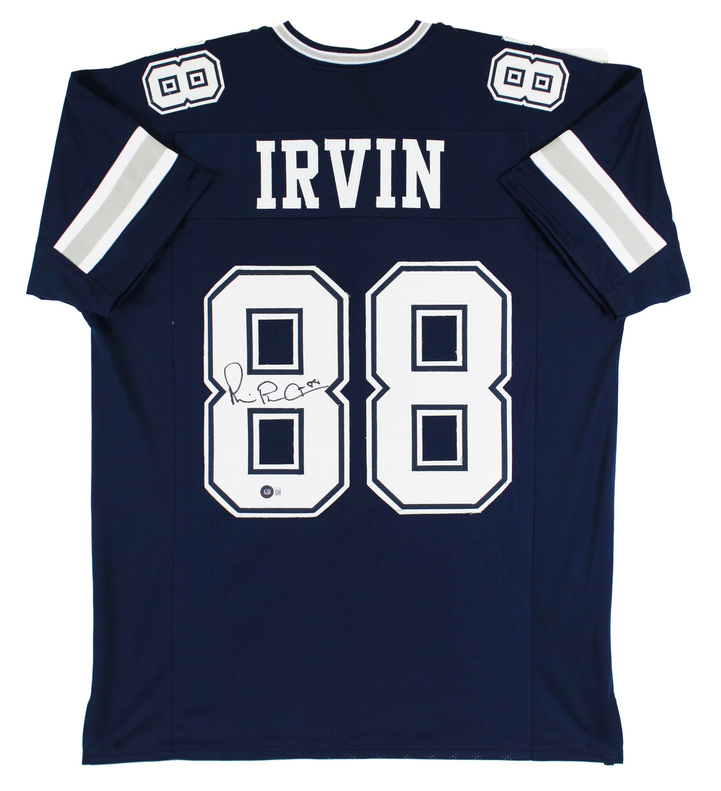 Michael Irvin Authentic Signed Navy Blue Pro Style Jersey BAS Witnessed 2
