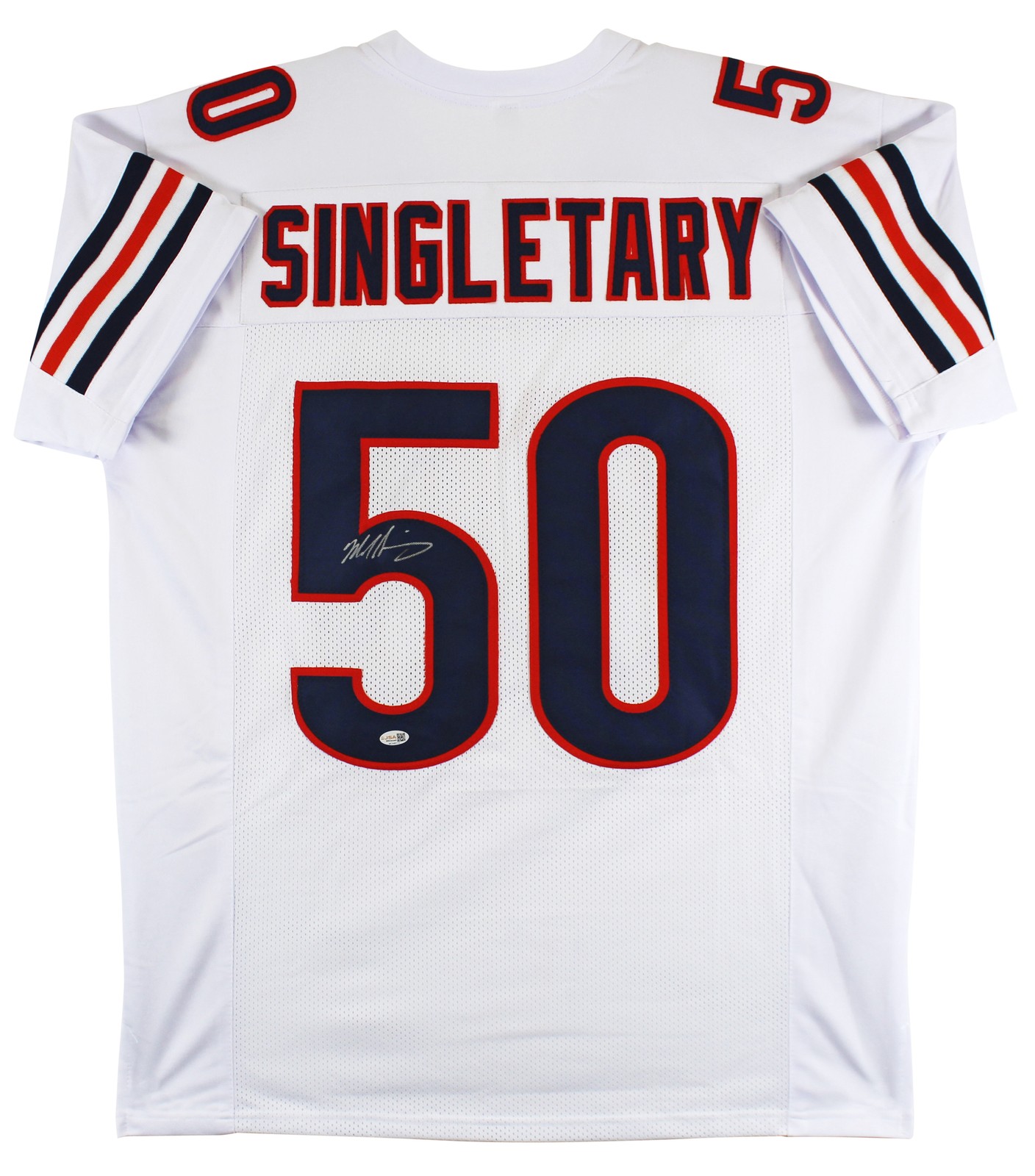 Mike Singletary Authentic Signed White Pro Style Jersey Autographed JSA Witness