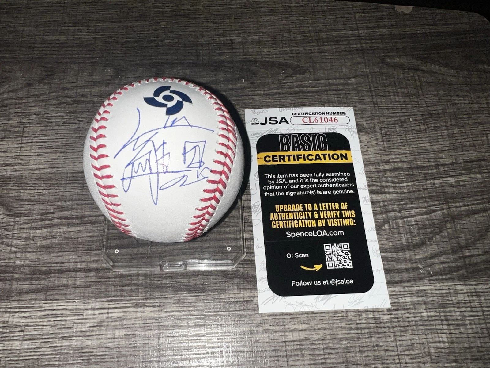 Wei-En Lin Signed Official 2026 World Baseball Classic Baseball Tapei JSA Auth 2
