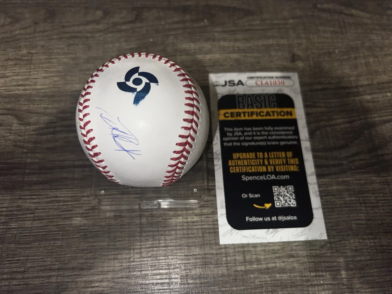 Angel Zerpa Signed Official 2026 World Baseball Classic Baseball VEN JSA Auth