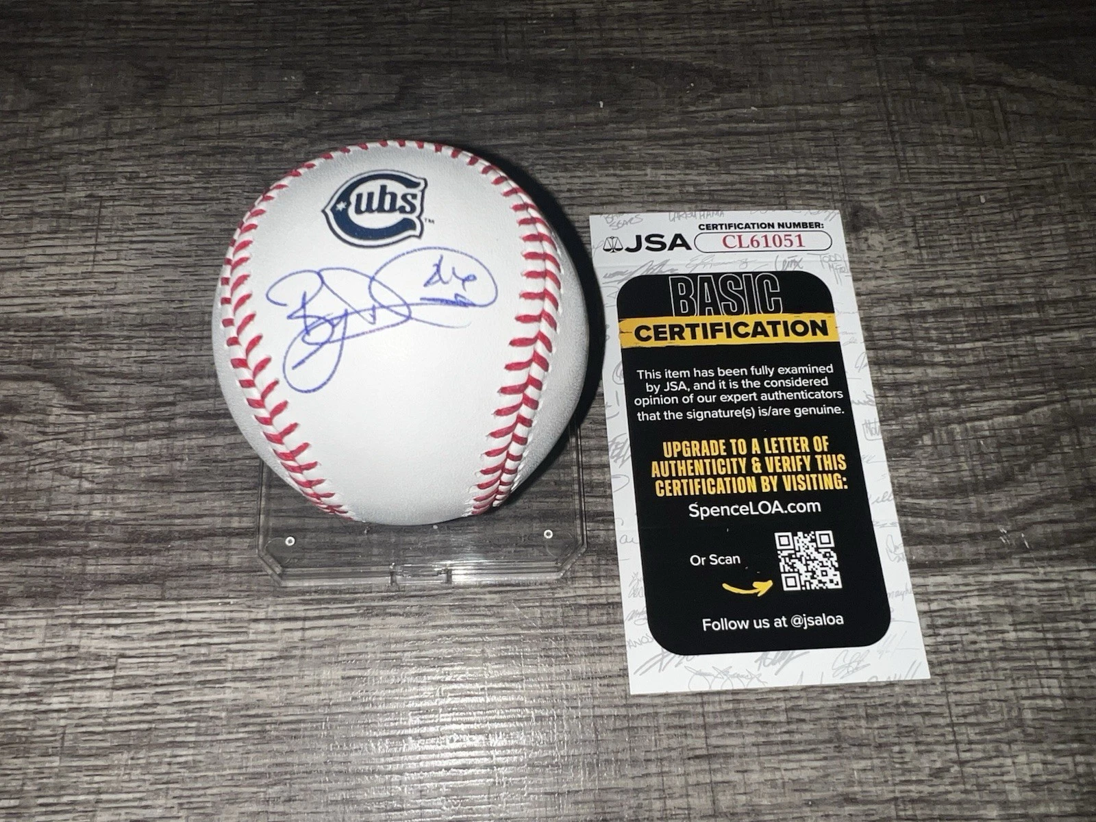 Ryan Dempster Signed Official Chicago Cubs City Connect Baseball Legend JSA Auth