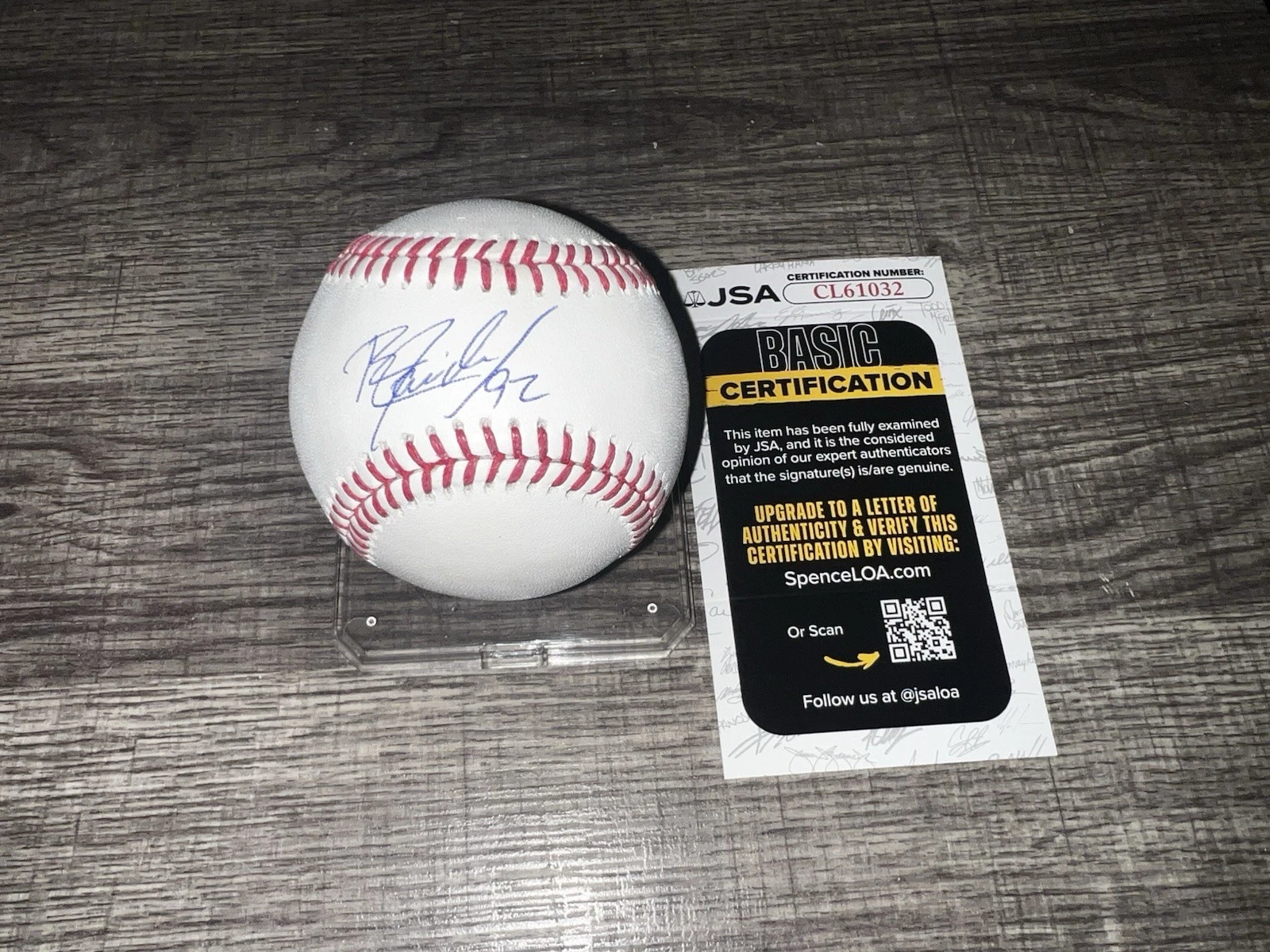 Raidel Martinez Signed Official Major League Baseball Cuba Closer  JSA Auth