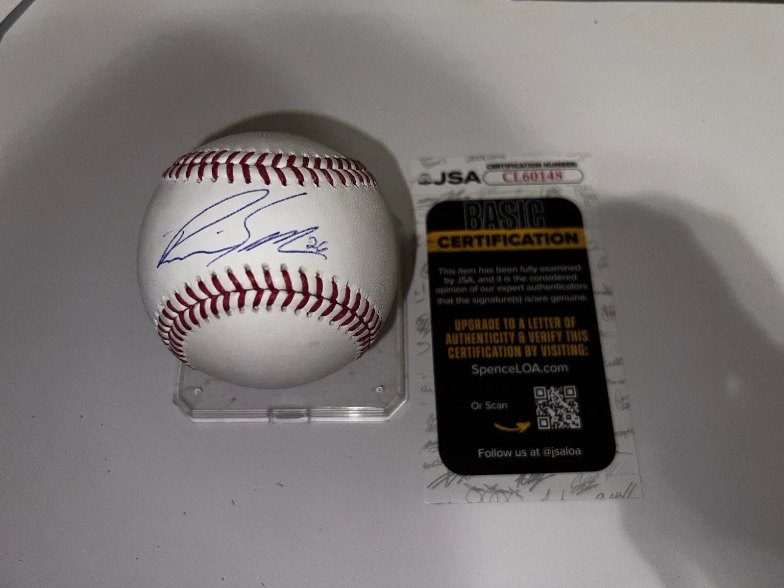 Pavin Smith Signed Official Major League Baseball Arizona Diamondbacks JSA Auth
