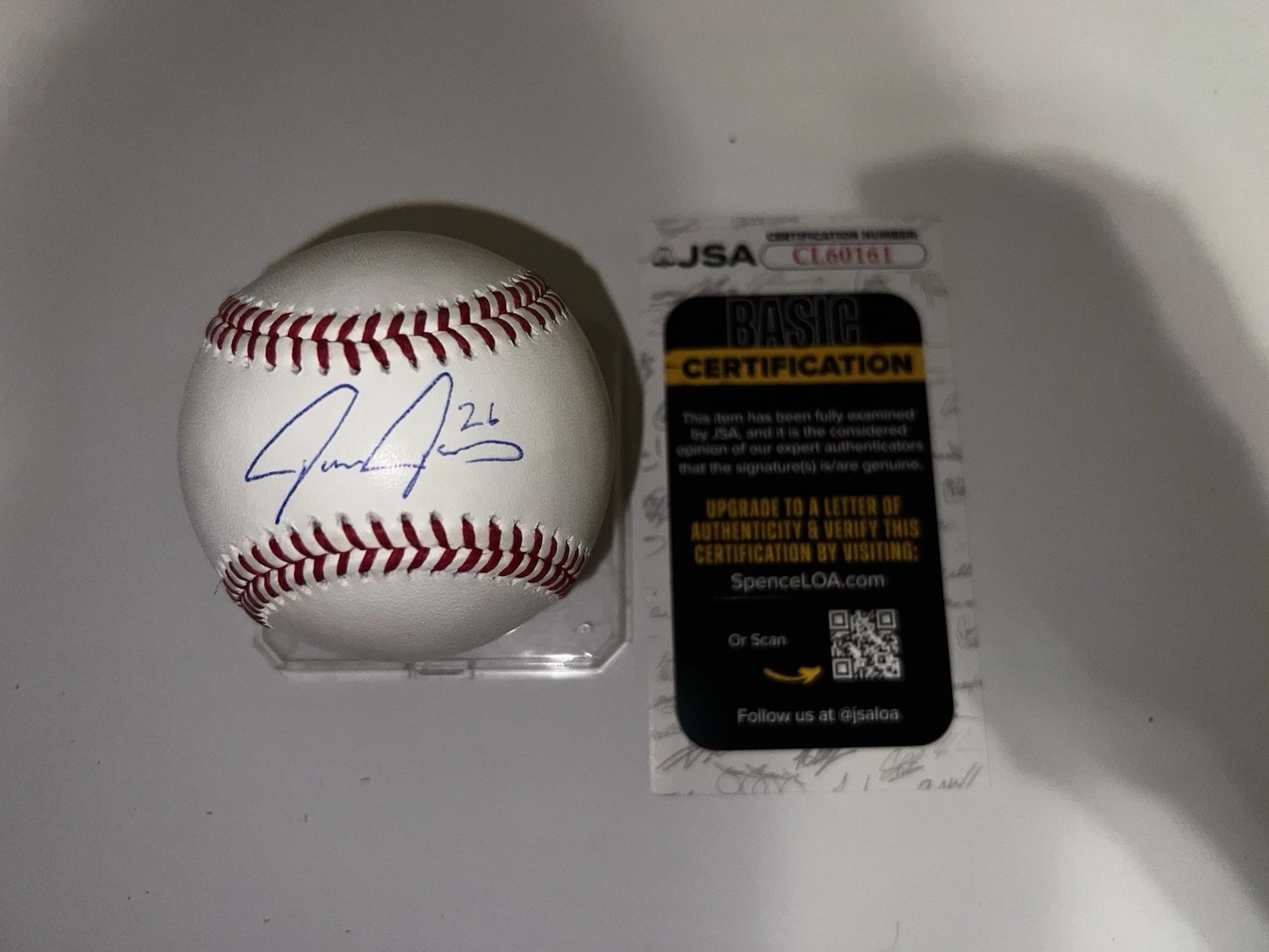 Aaron Ashby Signed Official Major League Baseball Milwaukee Brewers JSA Auth
