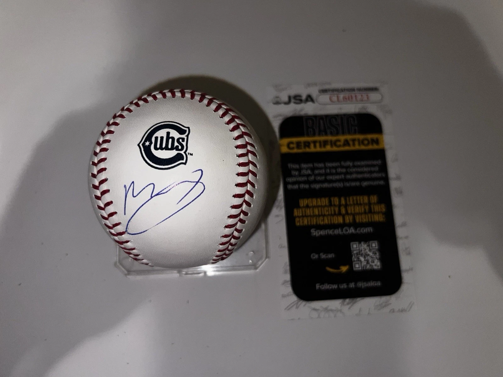 Moises Ballesteros Signed Official Chicago Cubs City Connect Baseball Star JSA