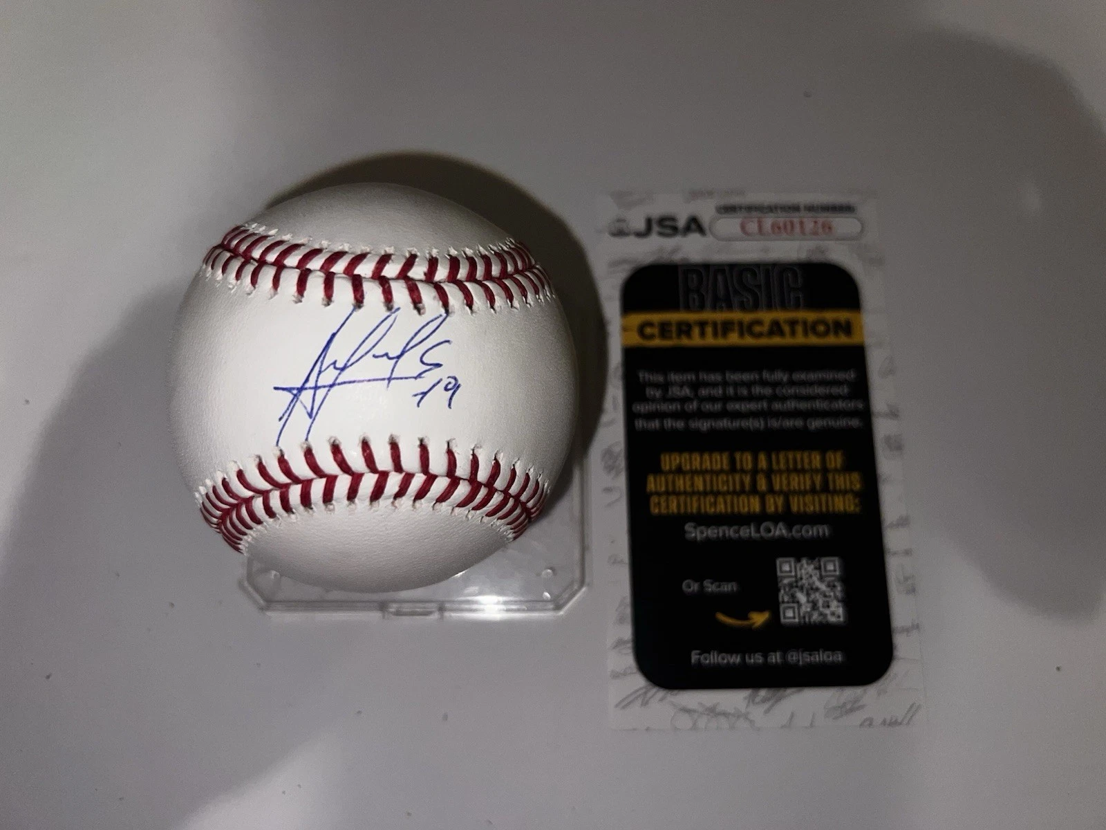 Antonio Senzatela Signed Official Major League Baseball Colorado Rockies JSA