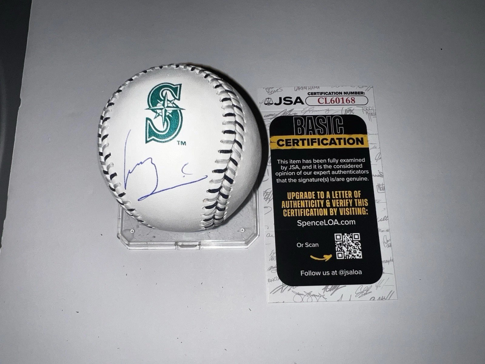 Luis Castillo Signed Official Seattle Mariners Team Stitched Baseball JSA Auth