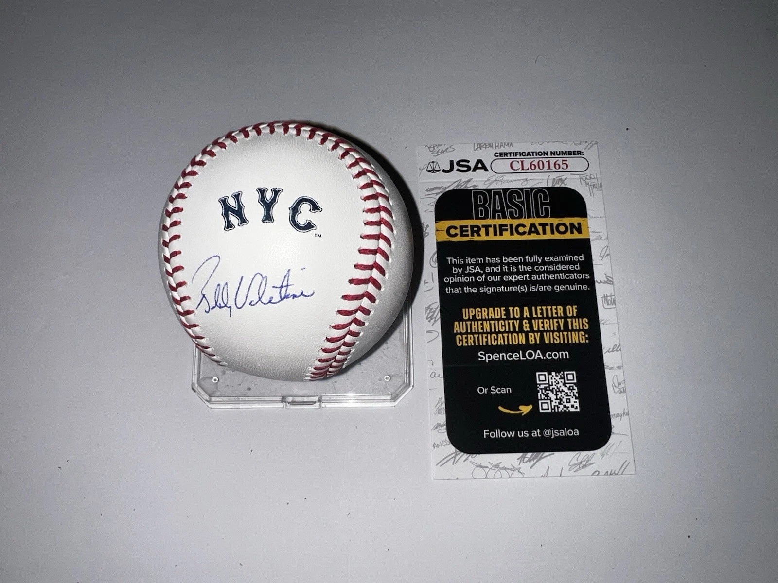 Bobby Valentine Signed Official New York Mets City Connect Baseball JSA Auth