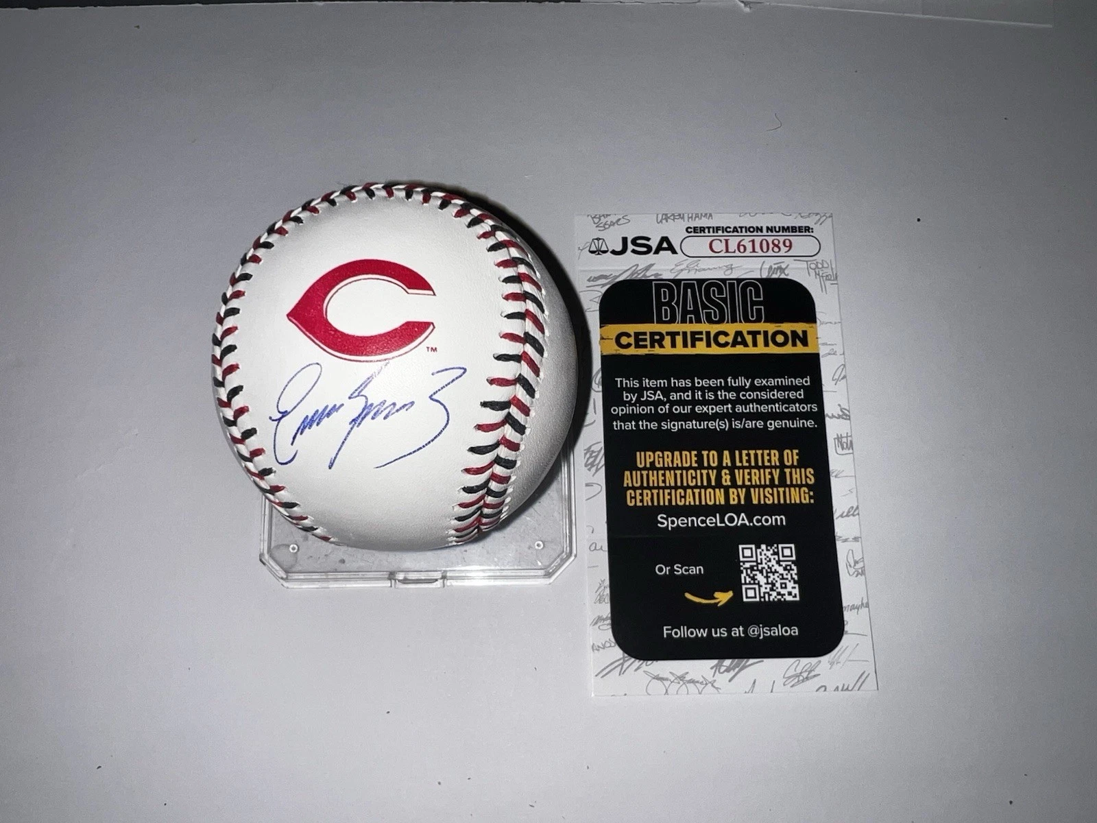 Eugenio Suarez Signed Official Cincinnati Reds Team Stitched Baseball JSA Auth