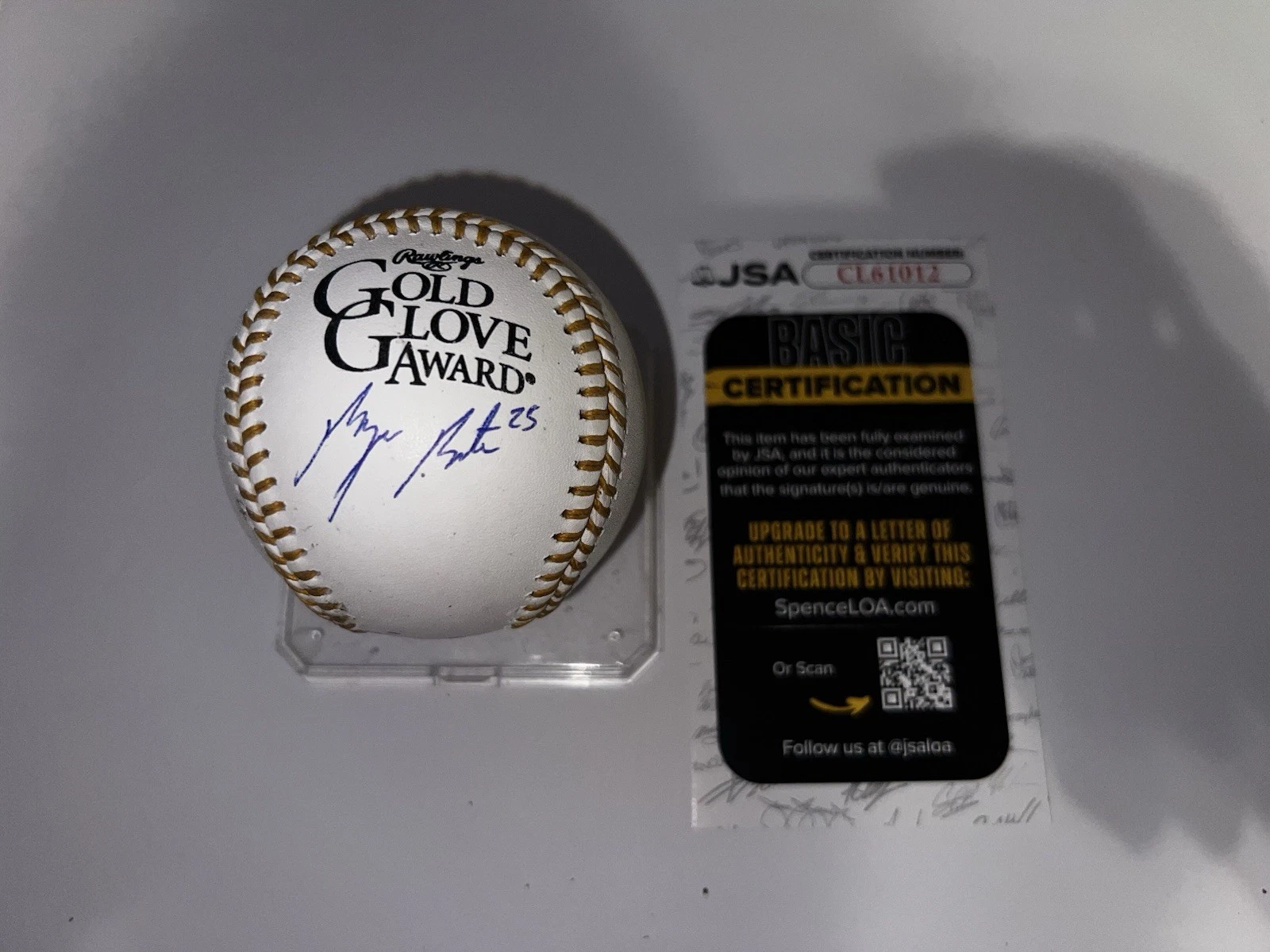 Byron Buxton Signed Official Gold Glove Baseball Minnesota Twins JSA Auth