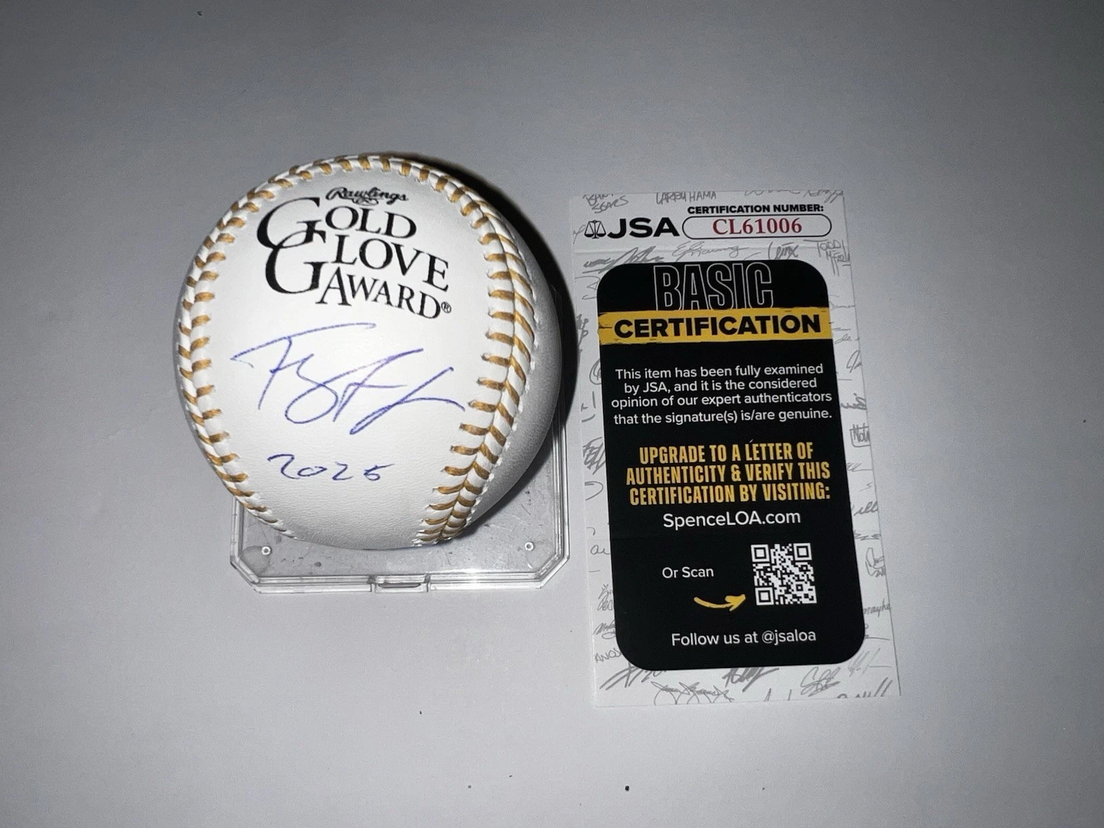 Ty France Signed Official Gold Glove Baseball Seattle Mariners JSA Auth