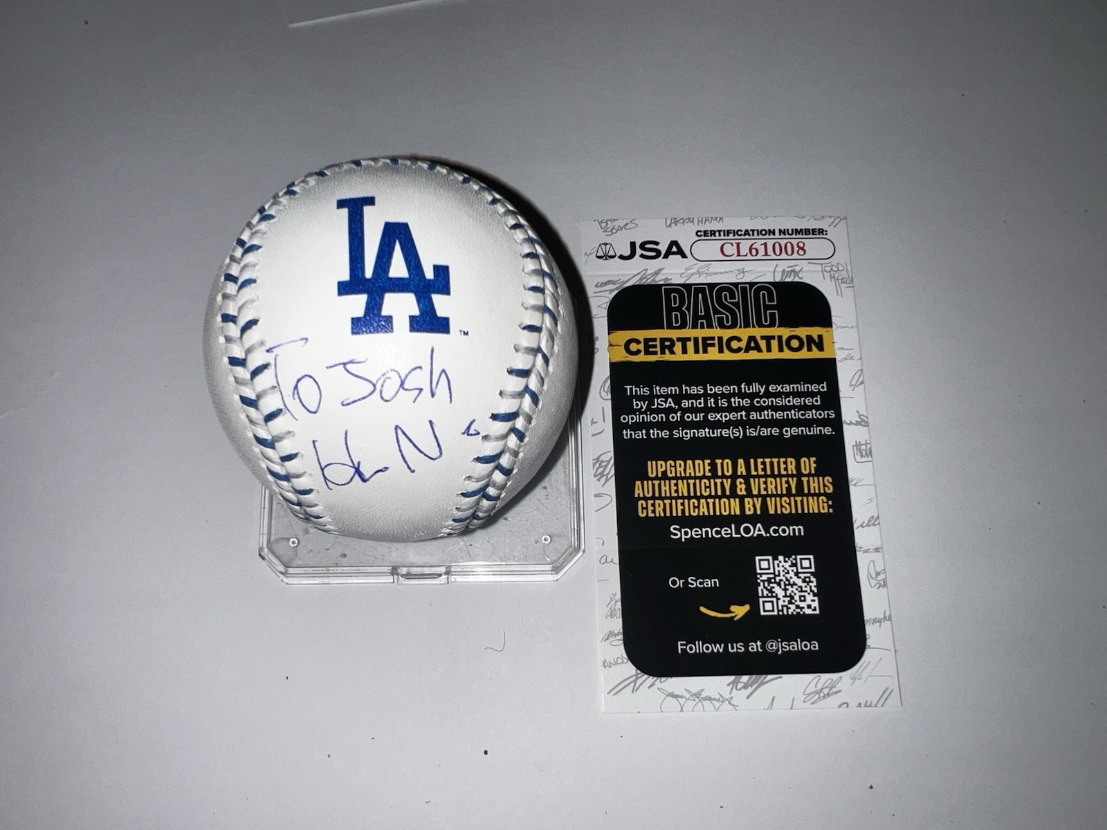 Hideo Nomo Signed Official Los Angeles Dodgers Team Stitched Baseball JSA Auth