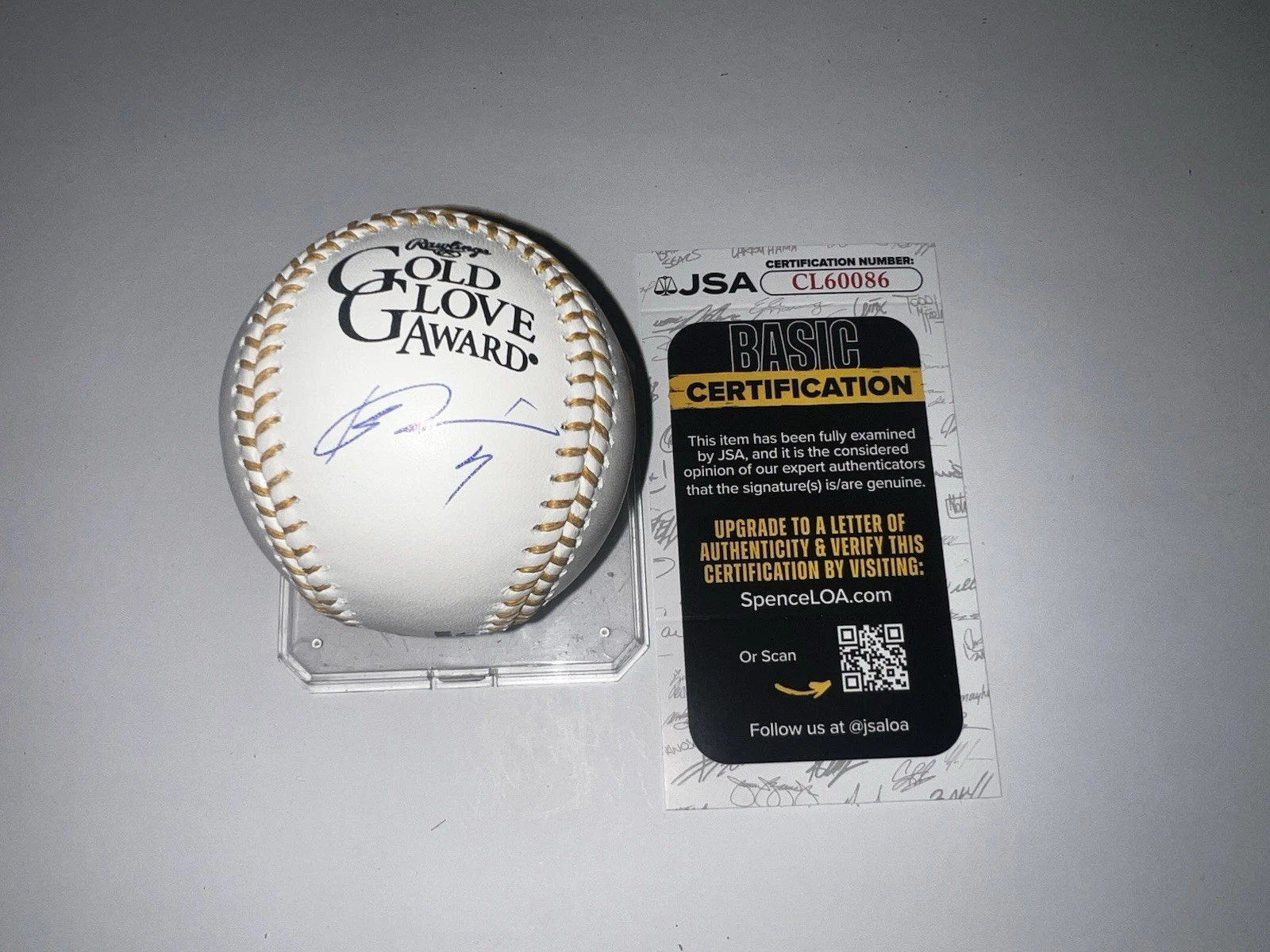 Kaz Matsui Signed Official Gold Glove Baseball New York Mets Japan JSA Auth