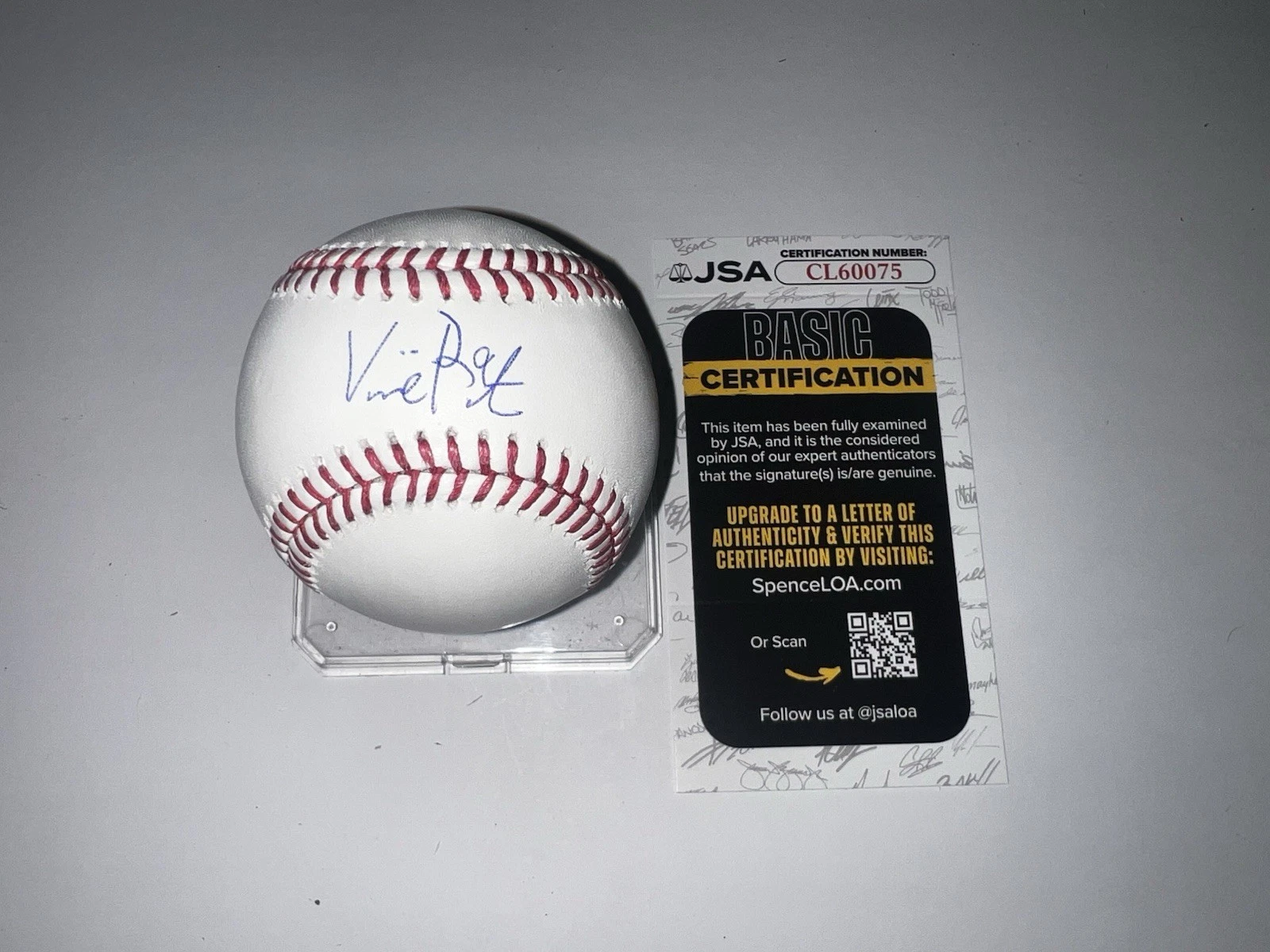 Vinnie Pasquantino Signed Official Major League Baseball KC Royals Italy JSA