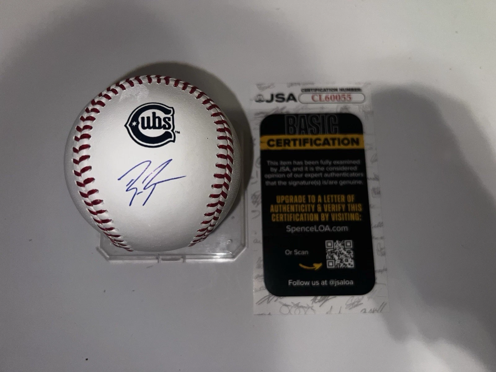 Ben Brown Signed Official Chicago Cubs City Connect Baseball Star JSA Auth