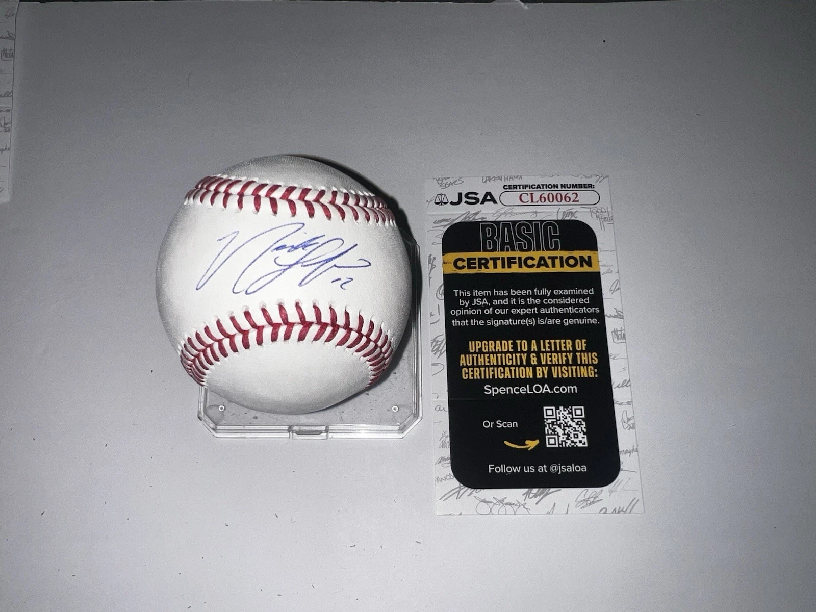 Nick Loftin Signed Official Major League Baseball Kansas City Royals JSA Auth