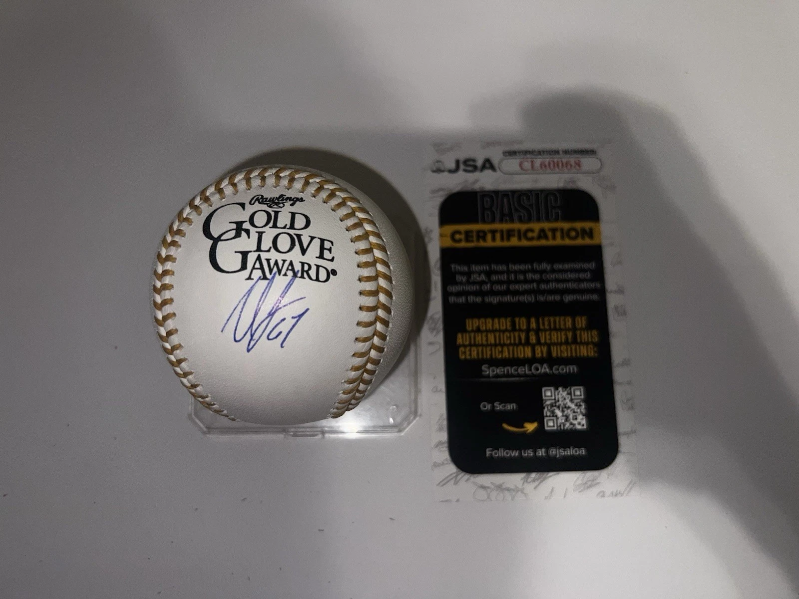 Seth Lugo Signed Official Gold Glove Baseball Kansas City Royals JSA Auth