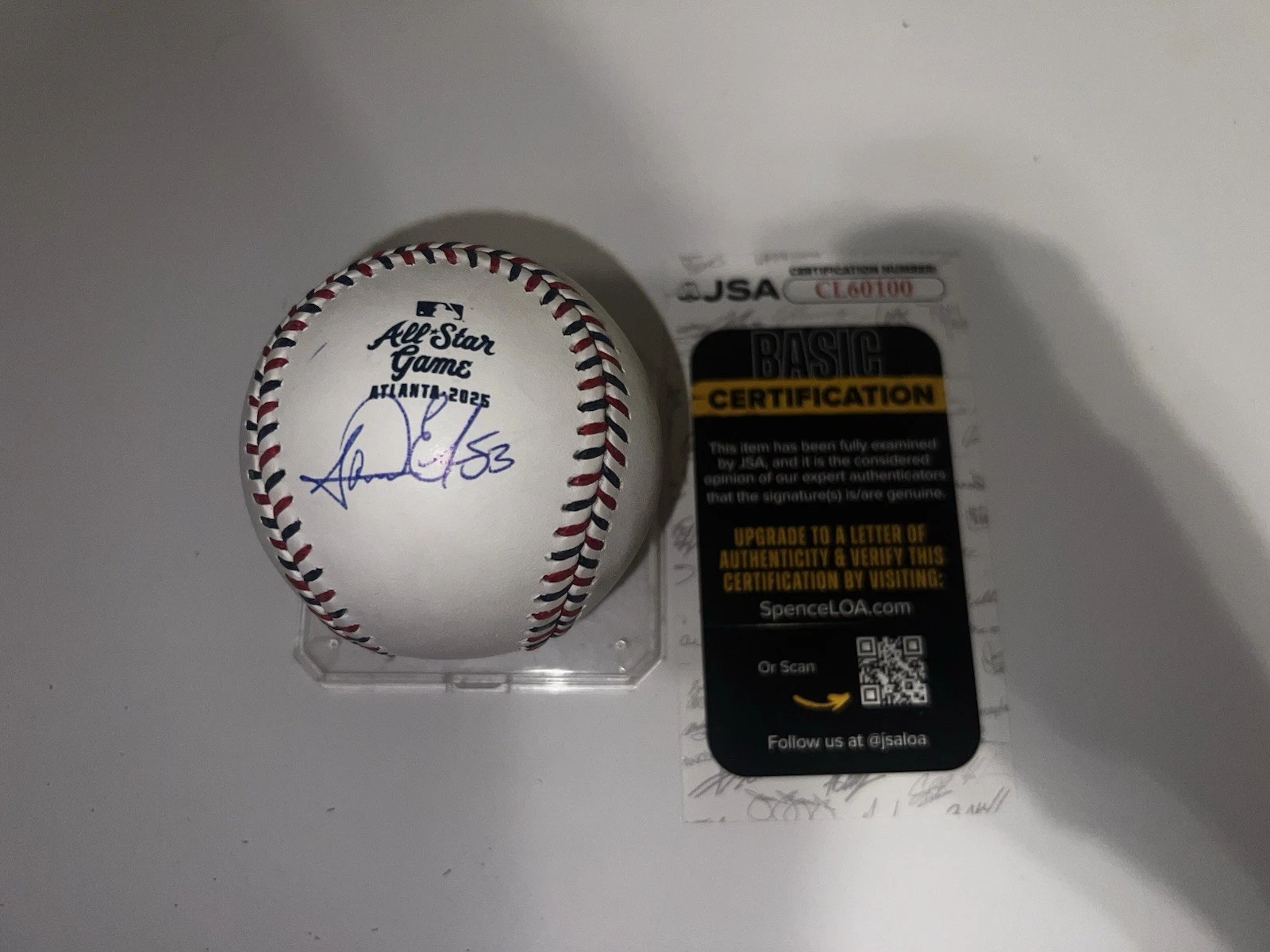 Carlos Estevez Signed Official 2025 All Star Baseball Kansas City Royals JSA #2