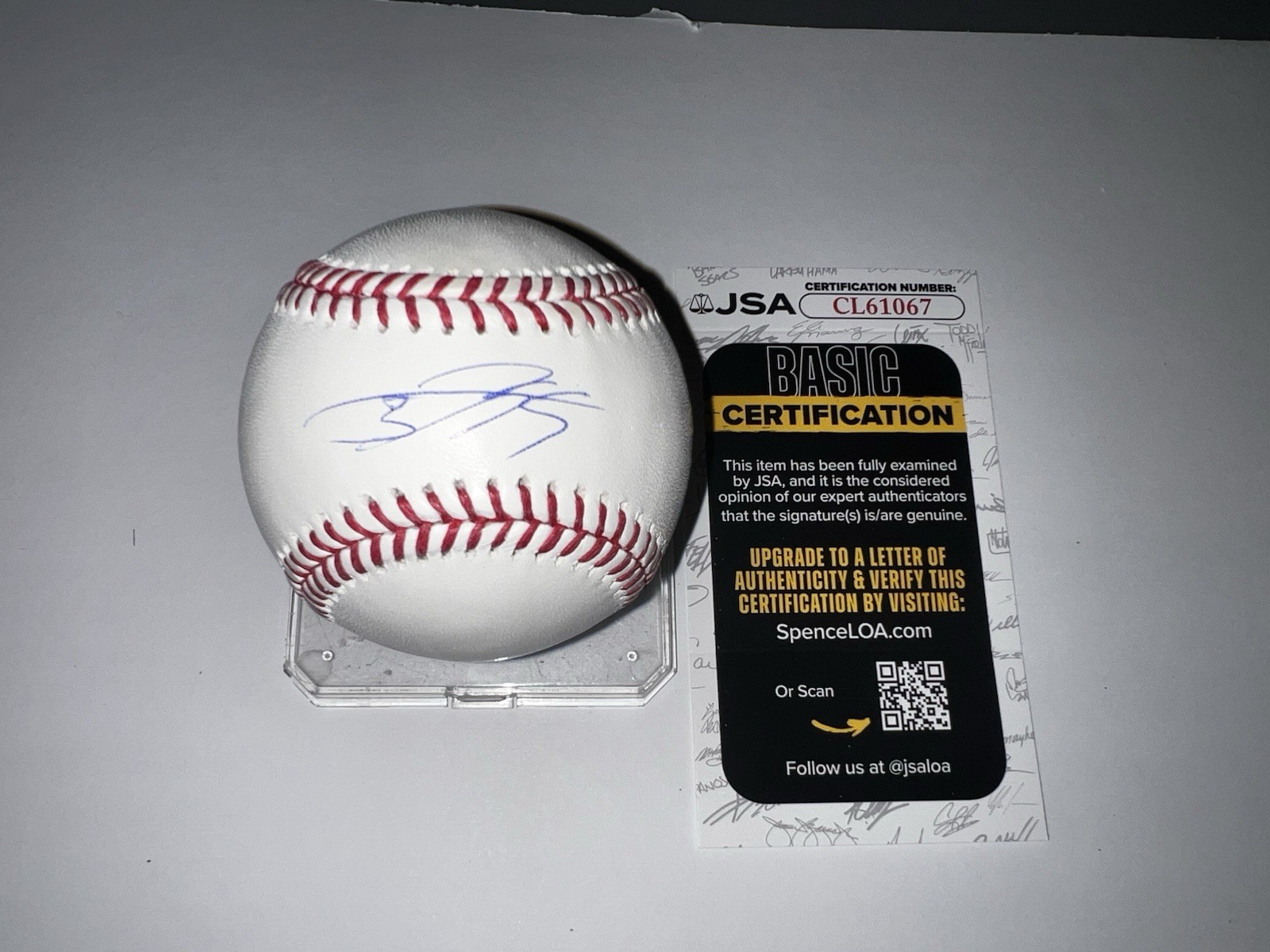 Hyun-Seok Jang Signed Official Major League Baseball LA Dodgers JSA Auth