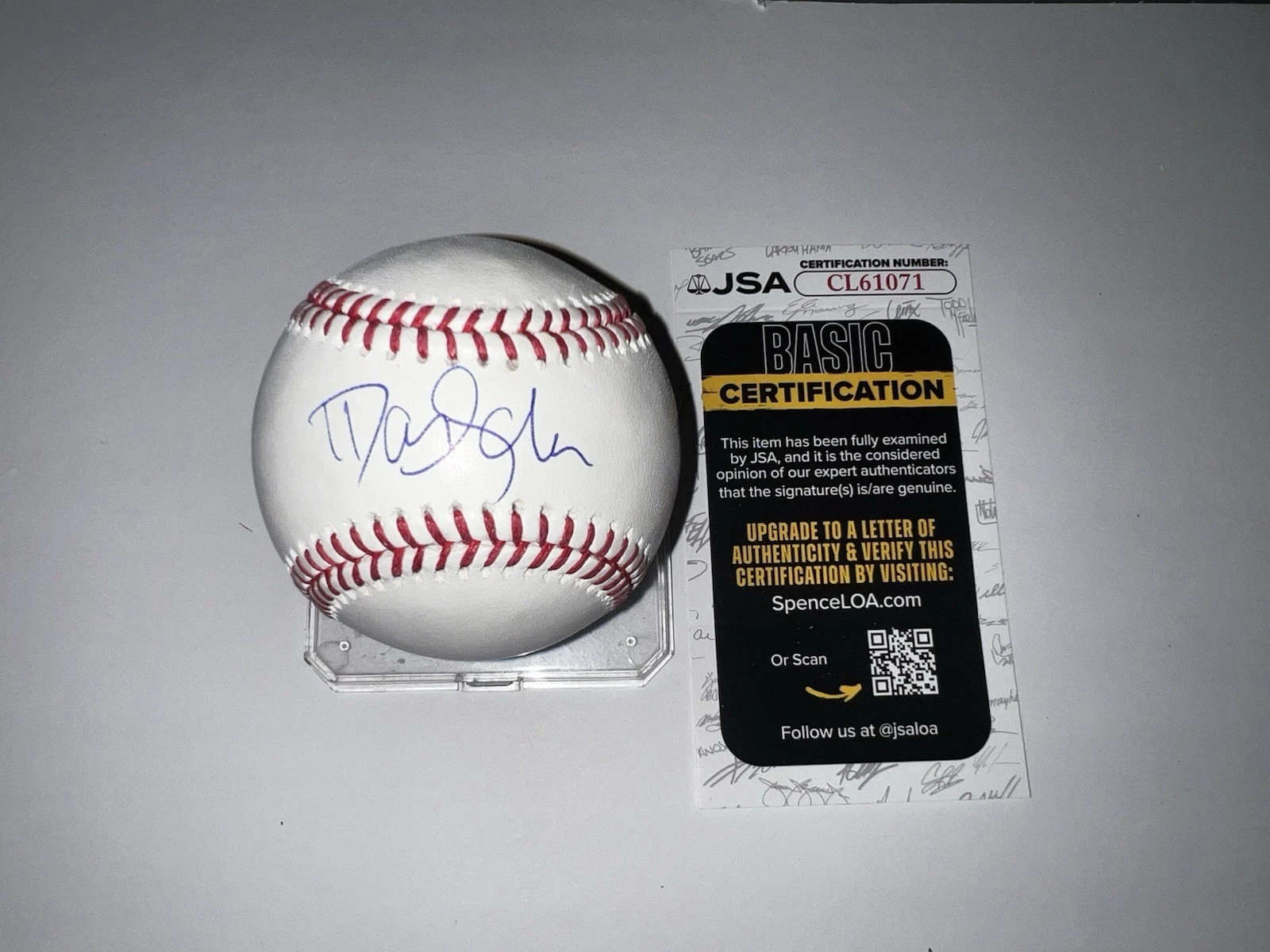 Daniel Schneemann Signed Official Major League Baseball Cle Guardians JSA Auth