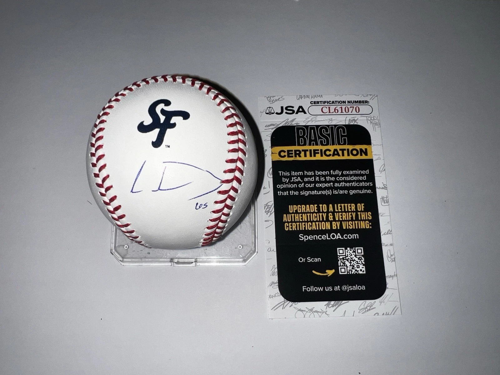 Landen Roupp Signed Official San Francisco Giants City Connect Baseball JSA