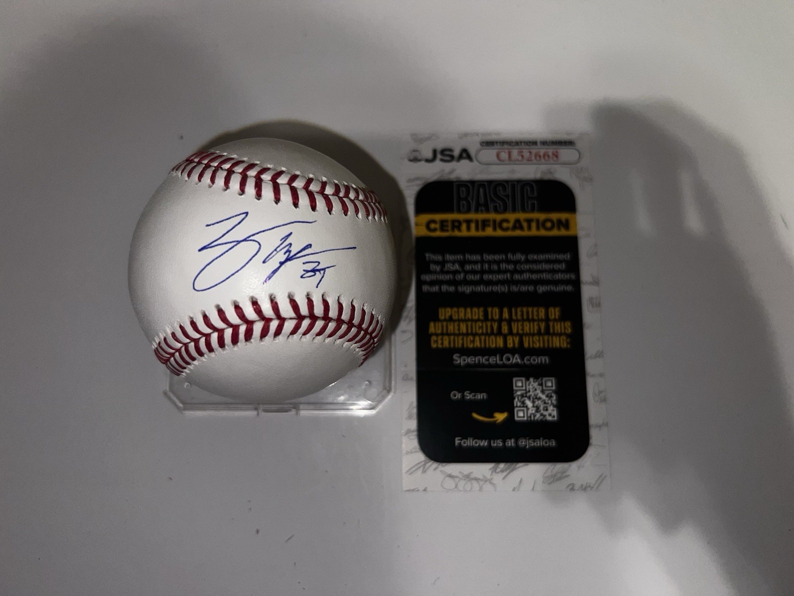 Zach Top Signed Official Major League Baseball Country Music Star JSA Auth