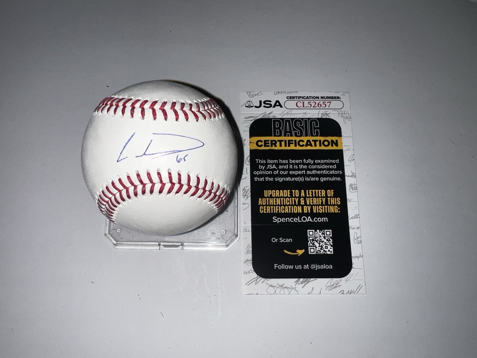 Landen Roupp Signed Official Major League Baseball San Fran Giants JSA Auth