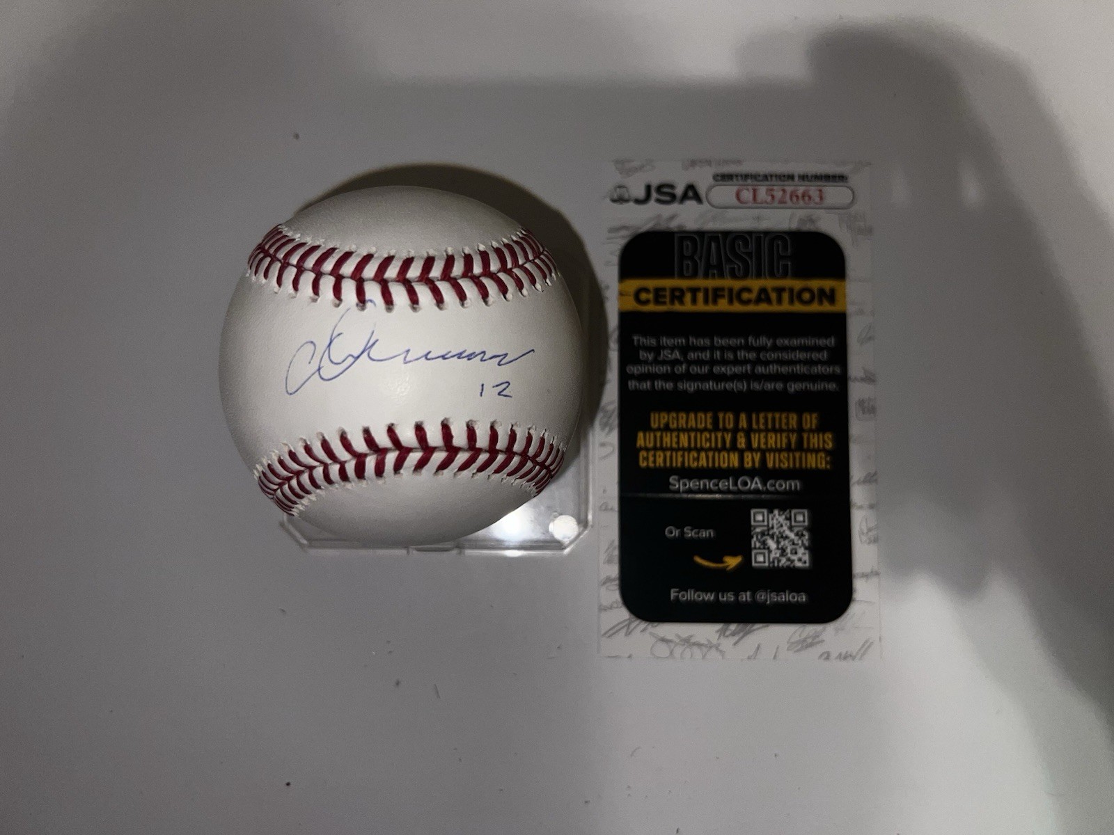 Chris Olave Signed Official Major League Baseball New Orleans Saints JSA Auth #2