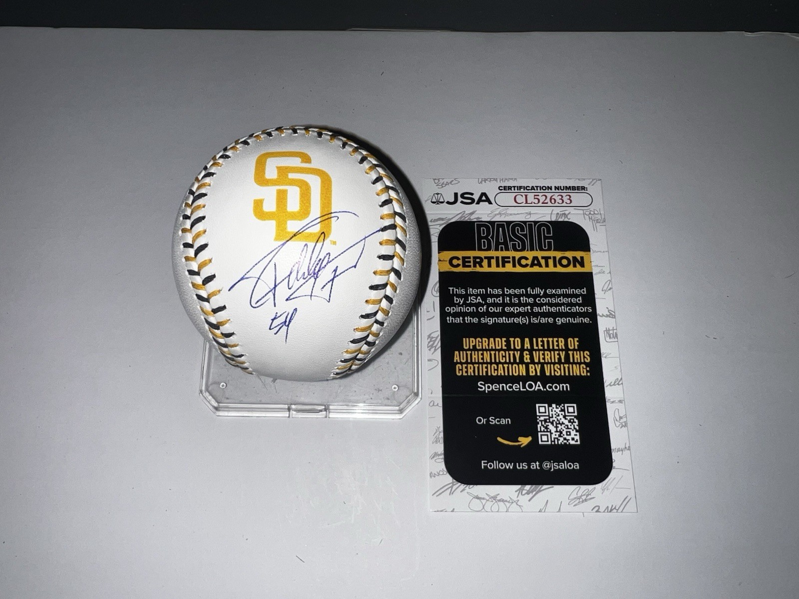 Freddy Fermin Signed Official San Diego Padres Team Stitched Baseball JSA Auth